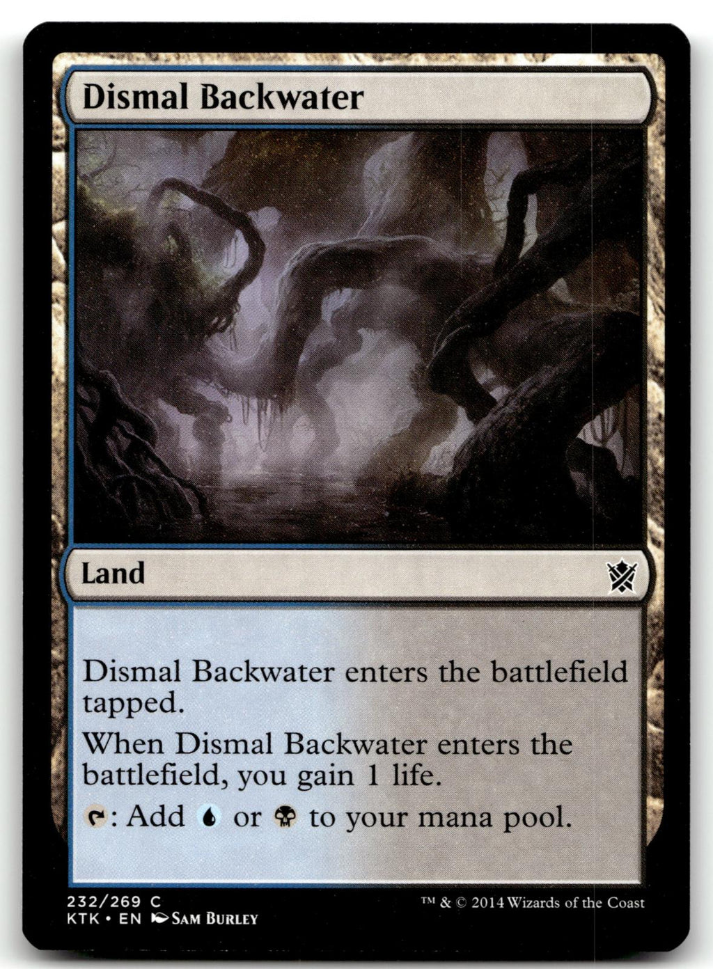 Dismal Backwater 232 Common Khans of Tarkir Magic: The Gathering Near Mint