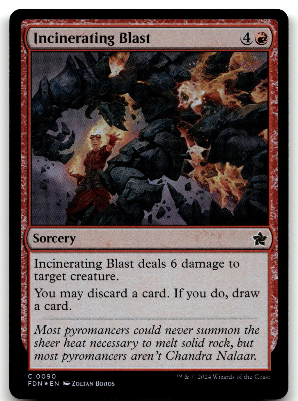 Incinerating Blast 90 Common Foundations Magic: The Gathering Foil Near Mint