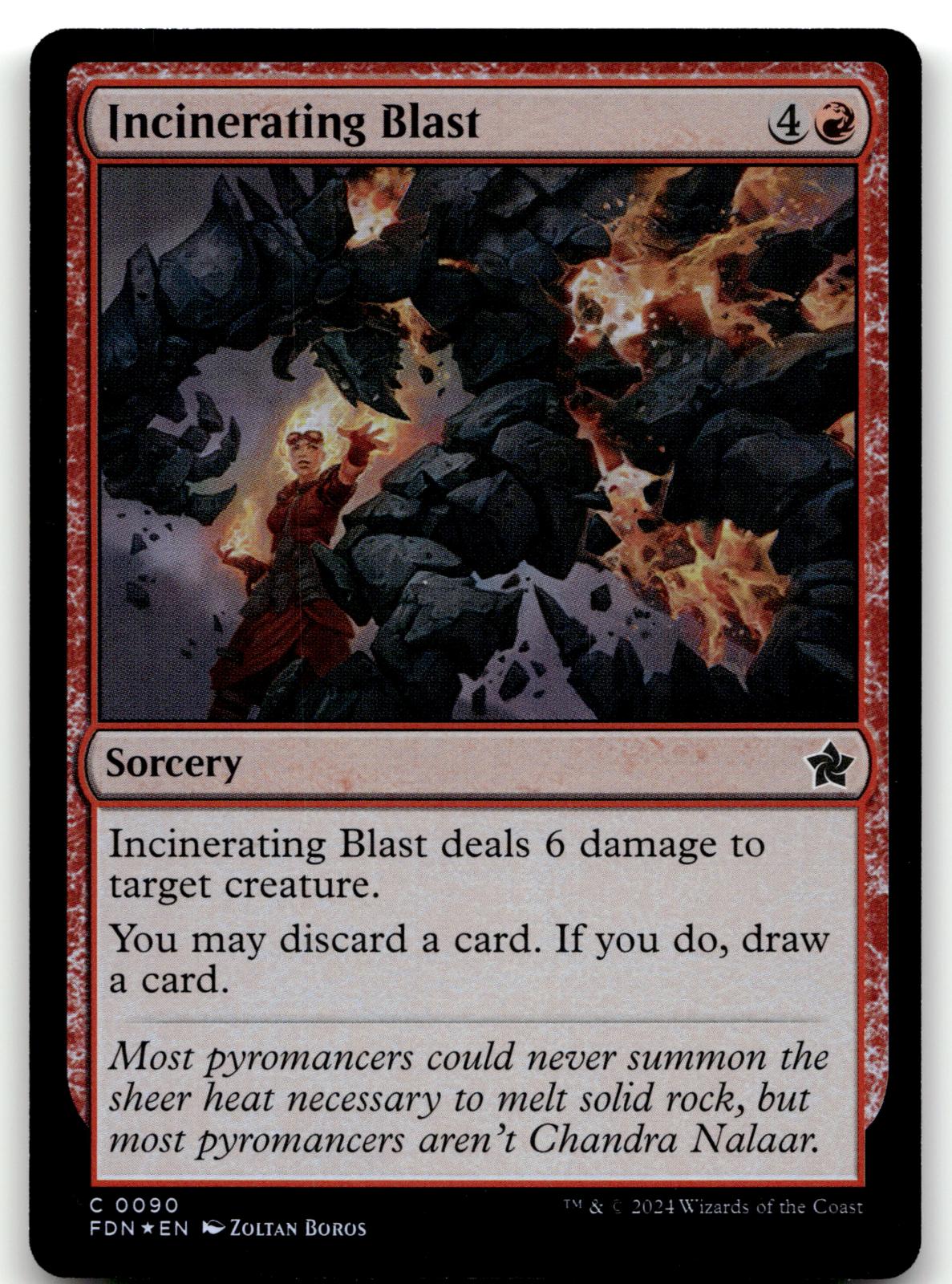 Incinerating Blast 90 Common Foundations Magic: The Gathering Foil Near Mint
