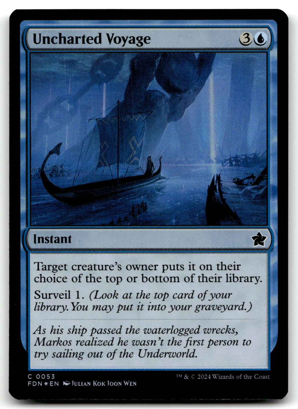 Uncharted Voyage 53 Common Foundations Magic: The Gathering Foil Near Mint