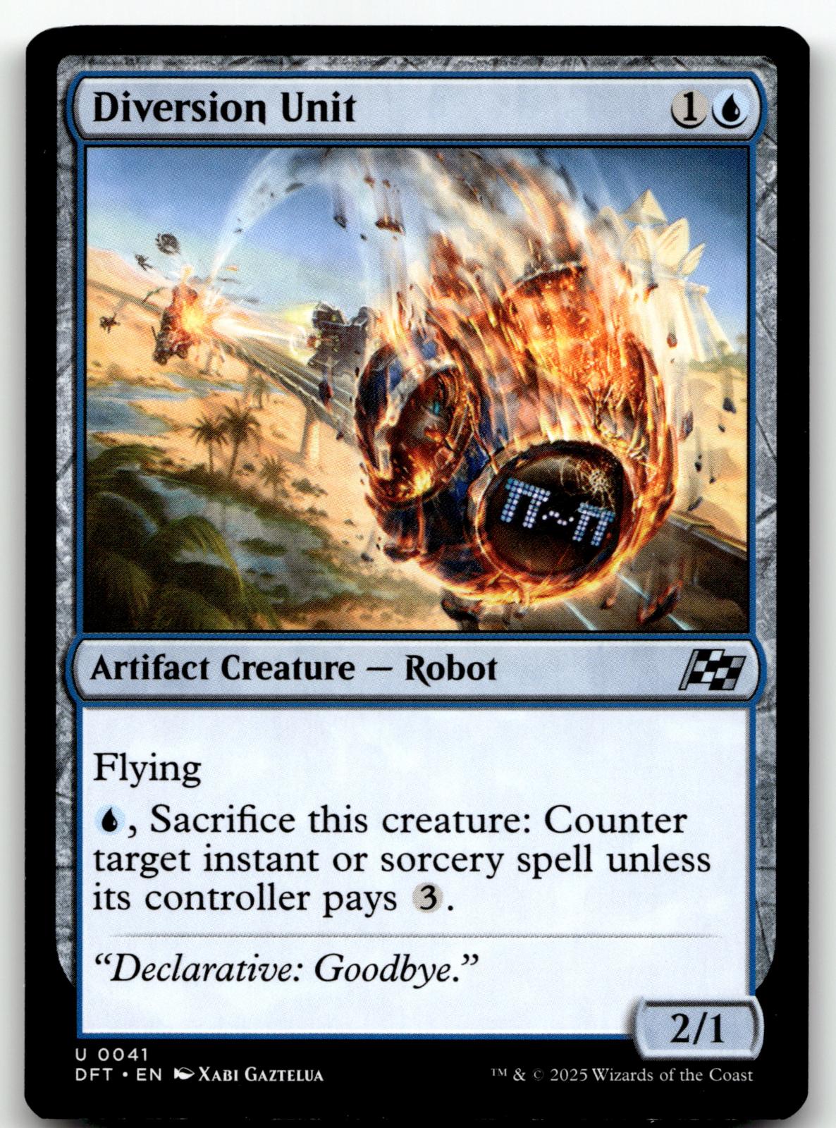 Diversion Unit 41 Uncommon Aetherdrift Magic: The Gathering Near Mint