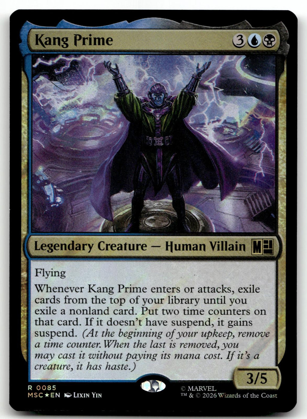 Kang Prime 85 Rare Commander: Marvel Super Heroes Magic: The Gathering Near Mint