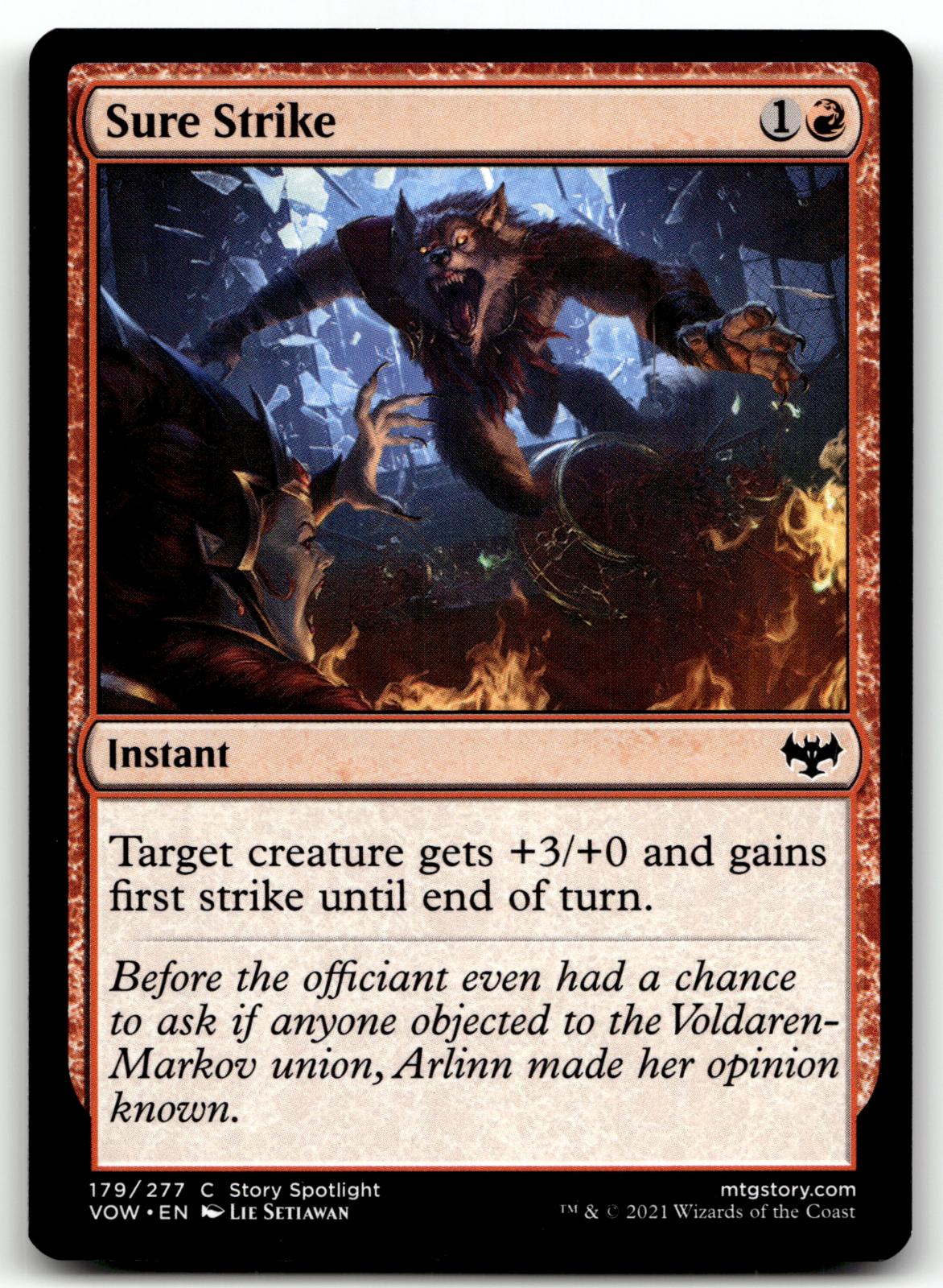 Sure Strike 179 Common Innistrad: Crimson Vow Magic: The Gathering Near Mint