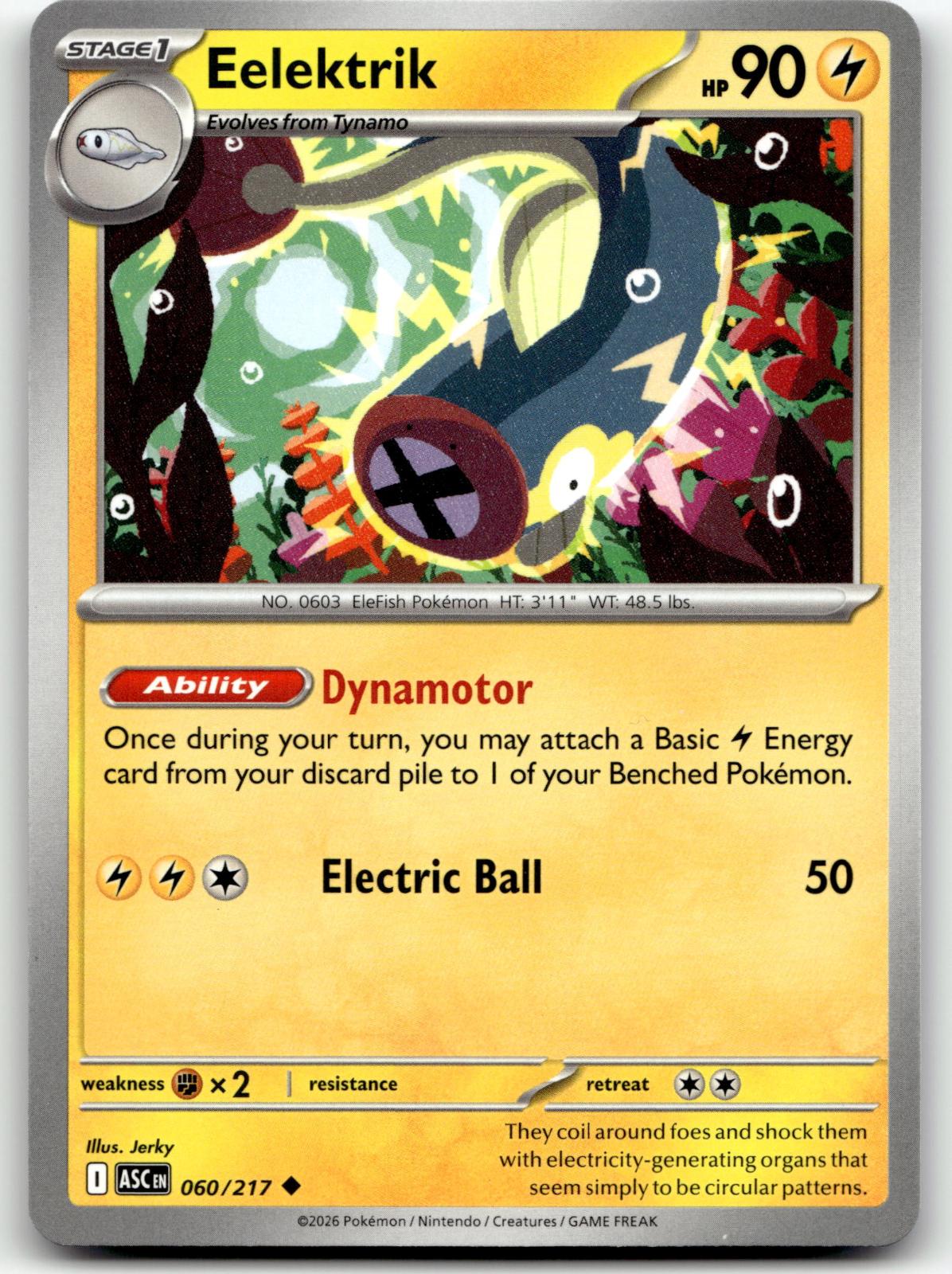 Eelektrik 060/217 Uncommon Ascended Heroes Pokemon Near Mint