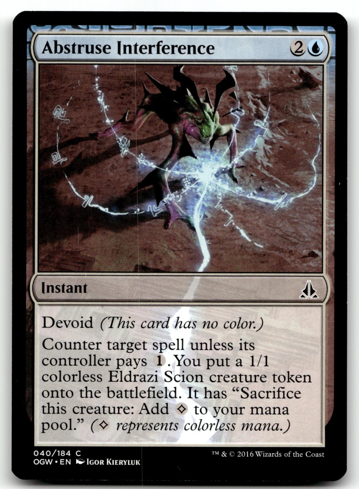 Abstruse Interference 40 Common Oath of the Gatewatch Magic: The Gathering NM