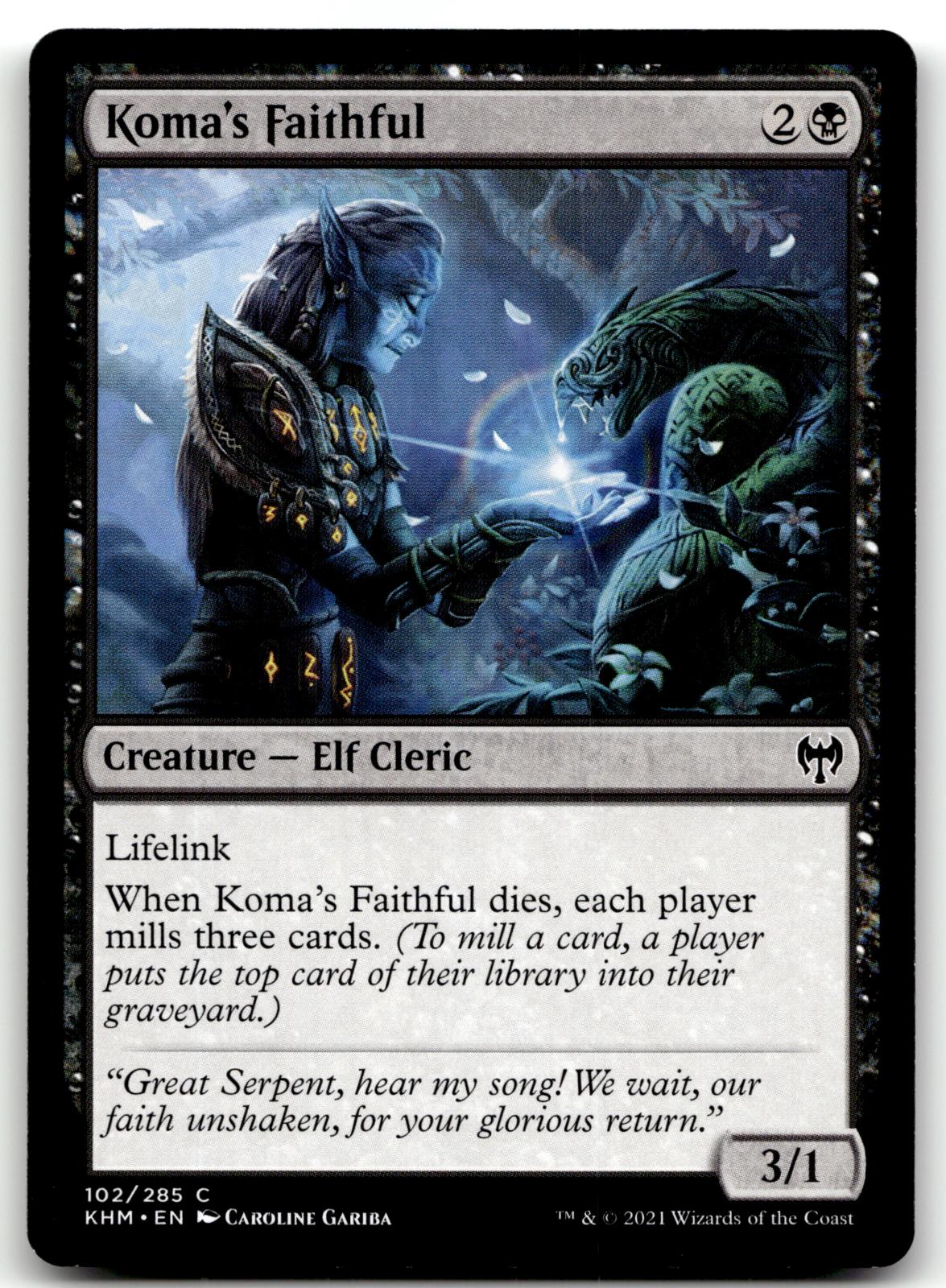 Koma's Faithful 102 Common Kaldheim Magic: The Gathering Near Mint