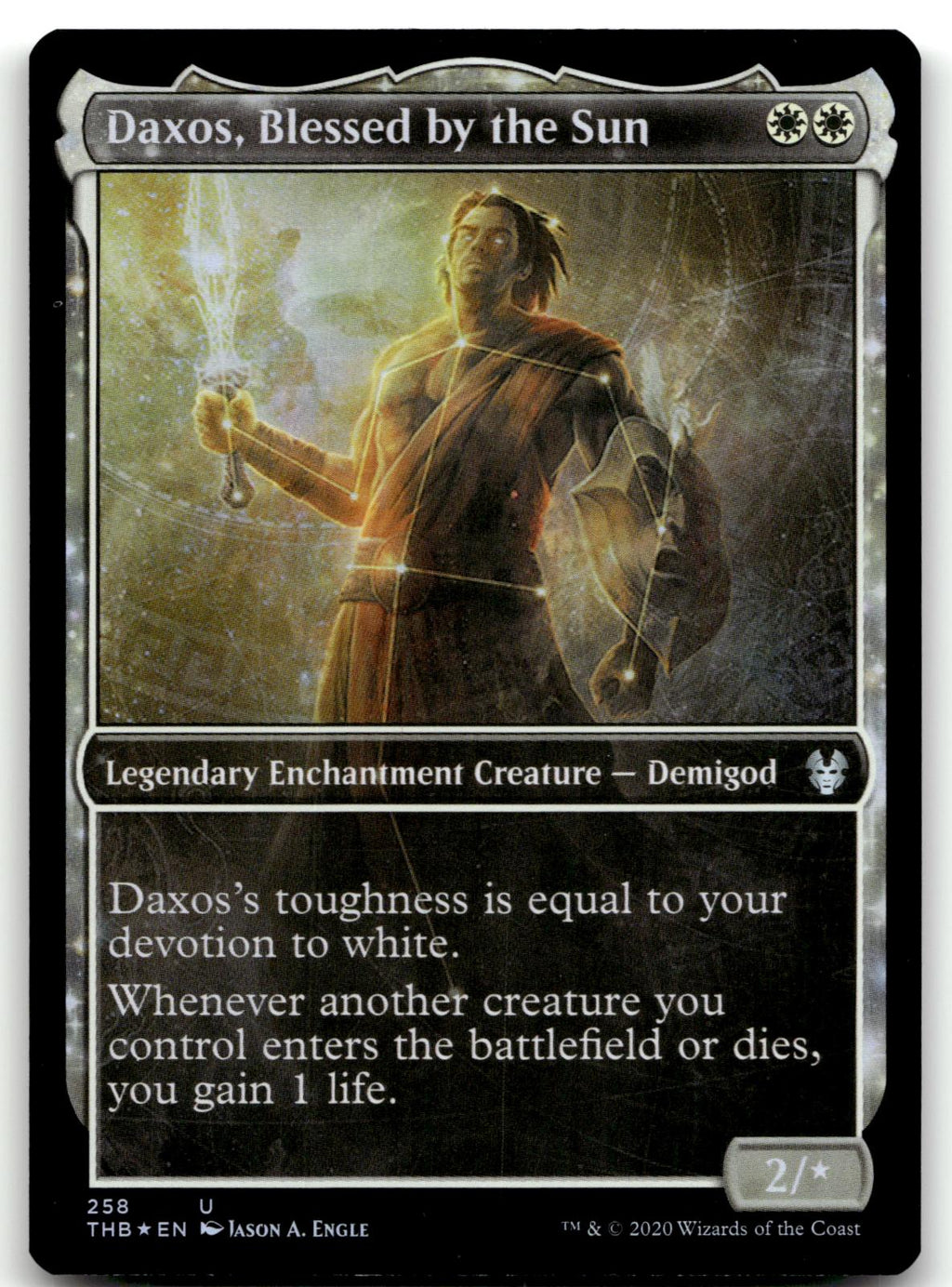 Daxos, Blessed by the Sun (Showcase) 258 Theros Beyond Death Magic: The Gathering Foil NM