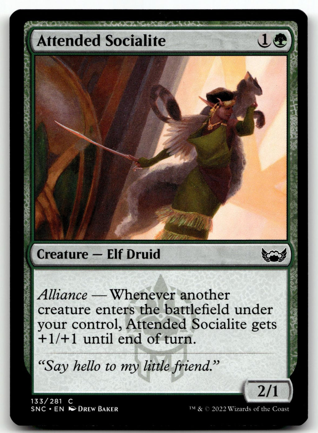 Attended Socialite 133 Common Streets of New Capenna Magic: The Gathering NM