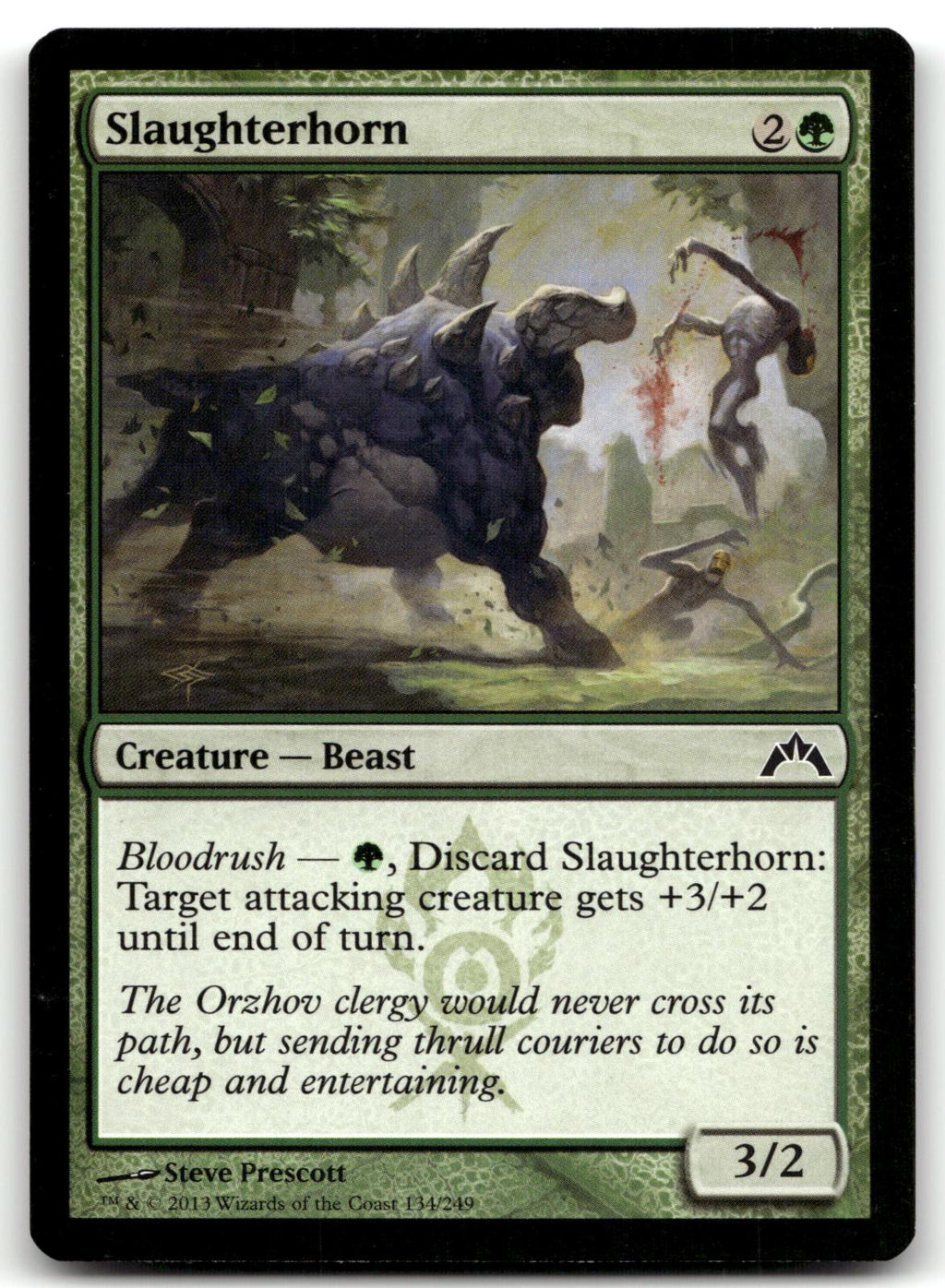 Slaughterhorn 134 Common Gatecrash Magic: The Gathering Near Mint