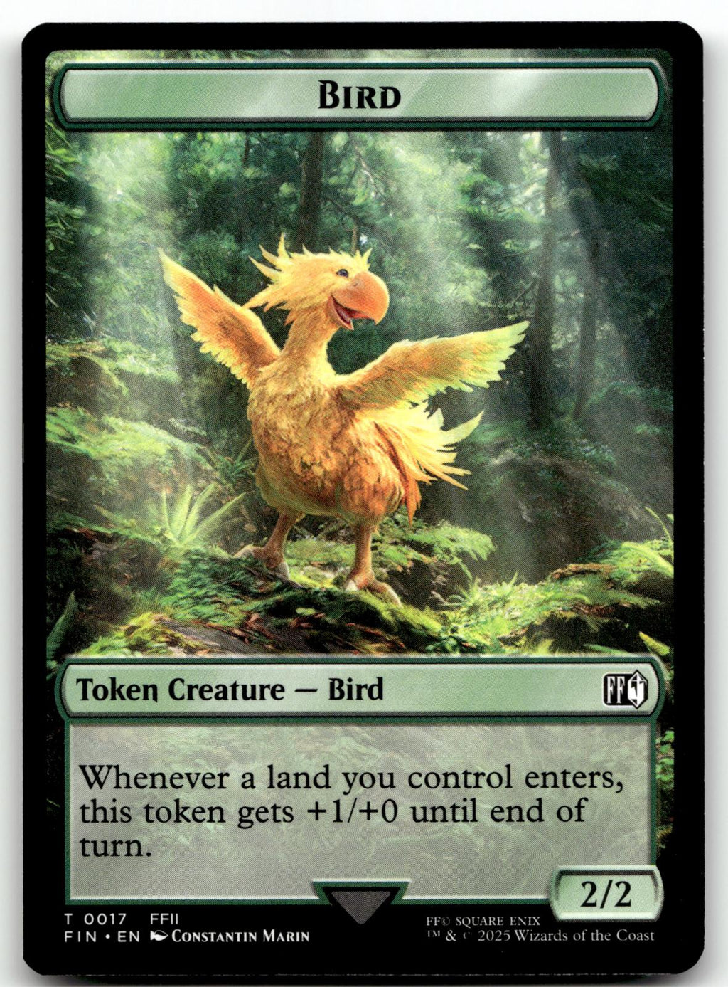 Bird (0017) // Wizard (0015) Double-Sided Token 17 // 15 FINAL FANTASY 