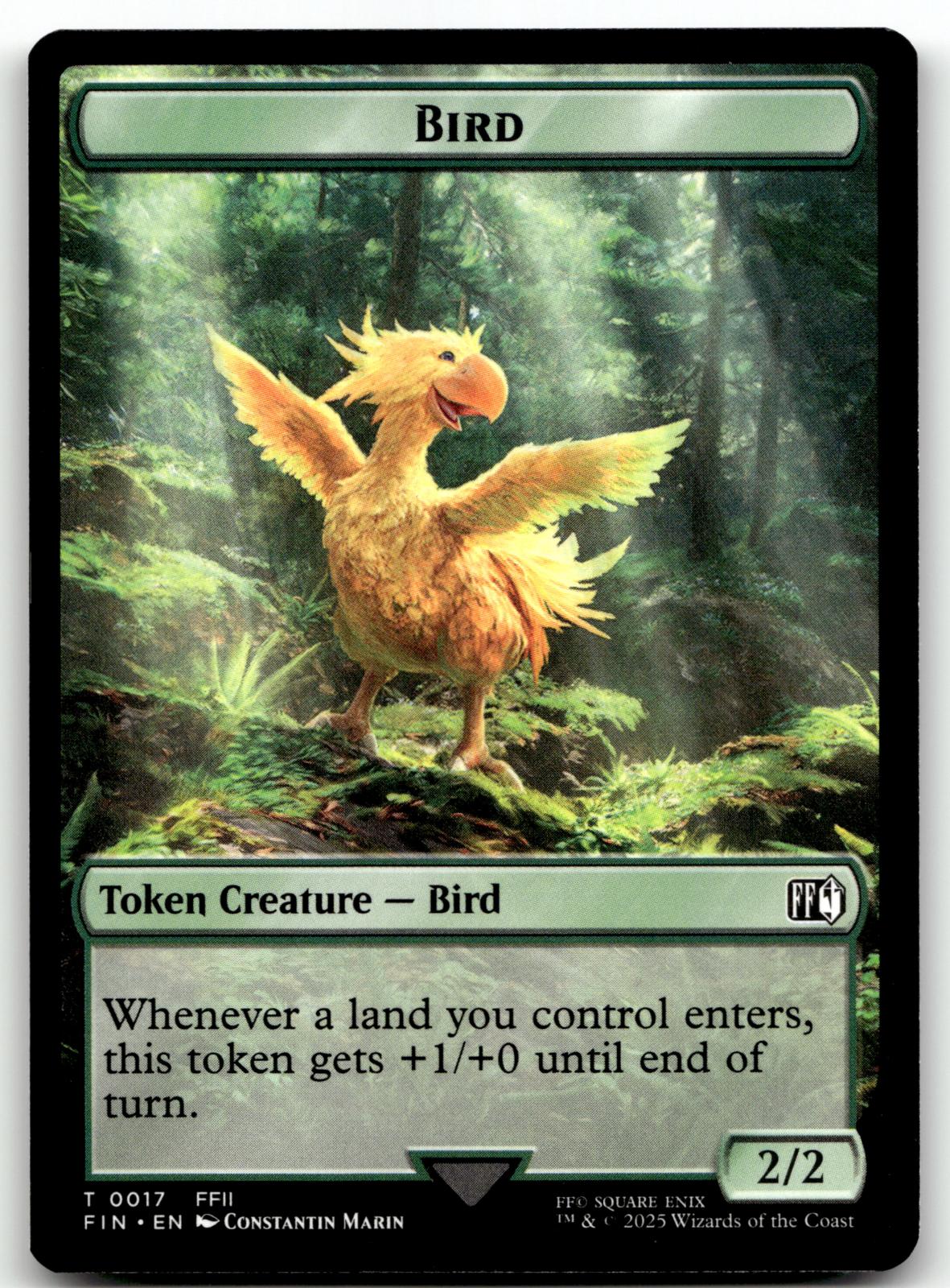 Bird (0017) // Wizard (0015) Double-Sided Token 17 // 15 FINAL FANTASY 