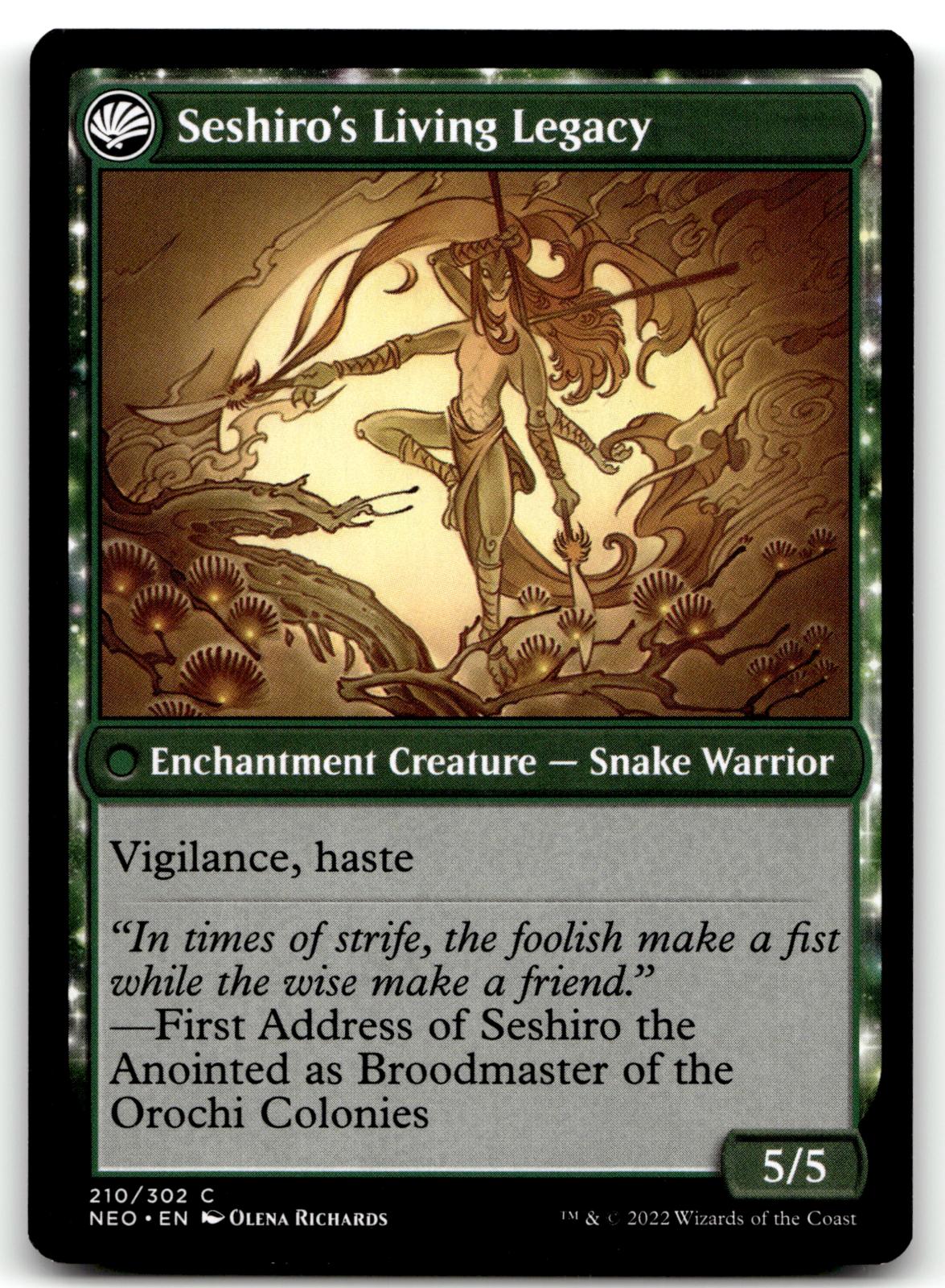 Tales of Master Seshiro 210 Kamigawa: Neon Dynasty Magic: The Gathering NM
