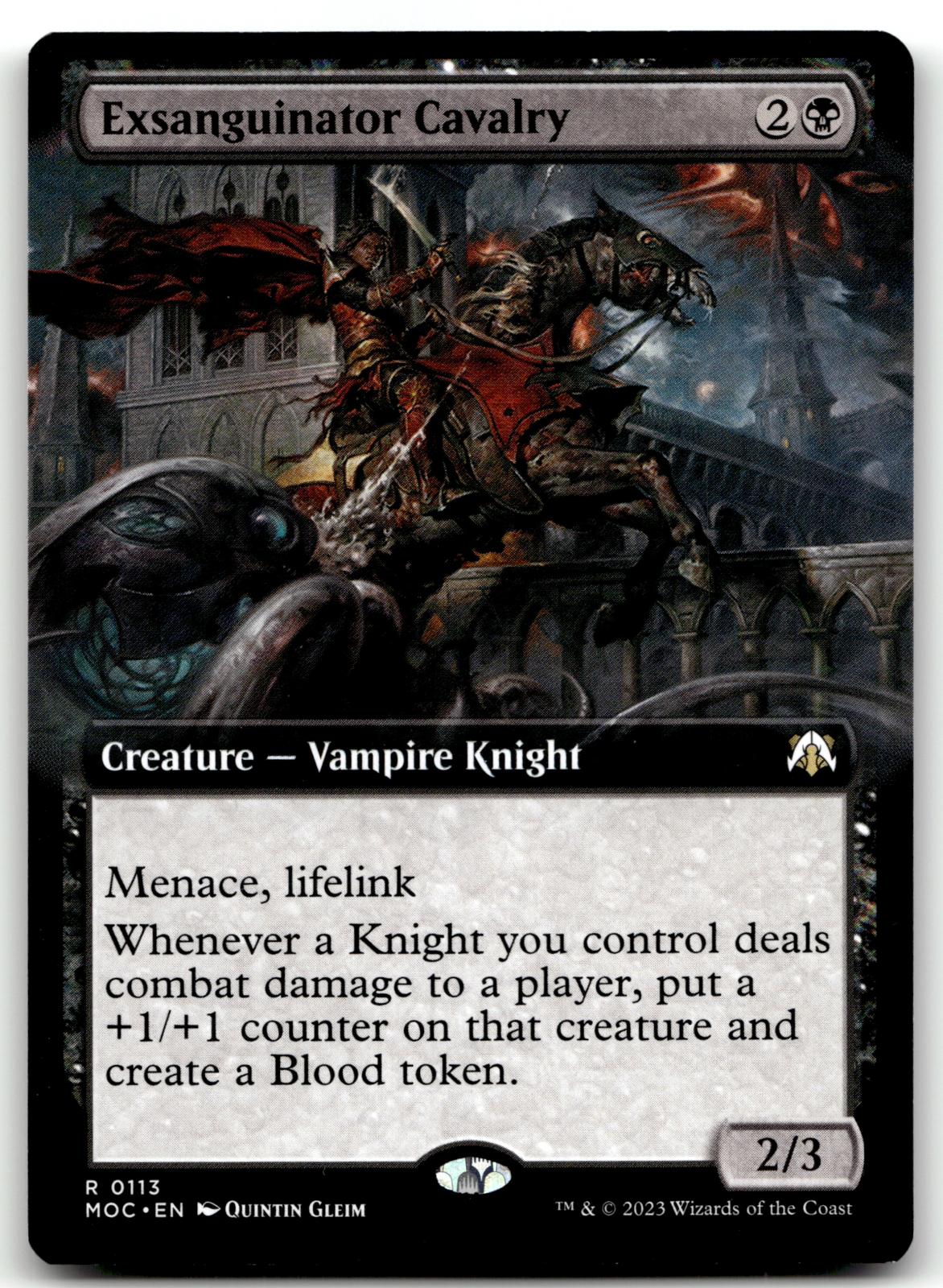 Exsanguinator Cavalry (Extended Art) 113 Commander: March of the Machine Magic: The Gathering NM