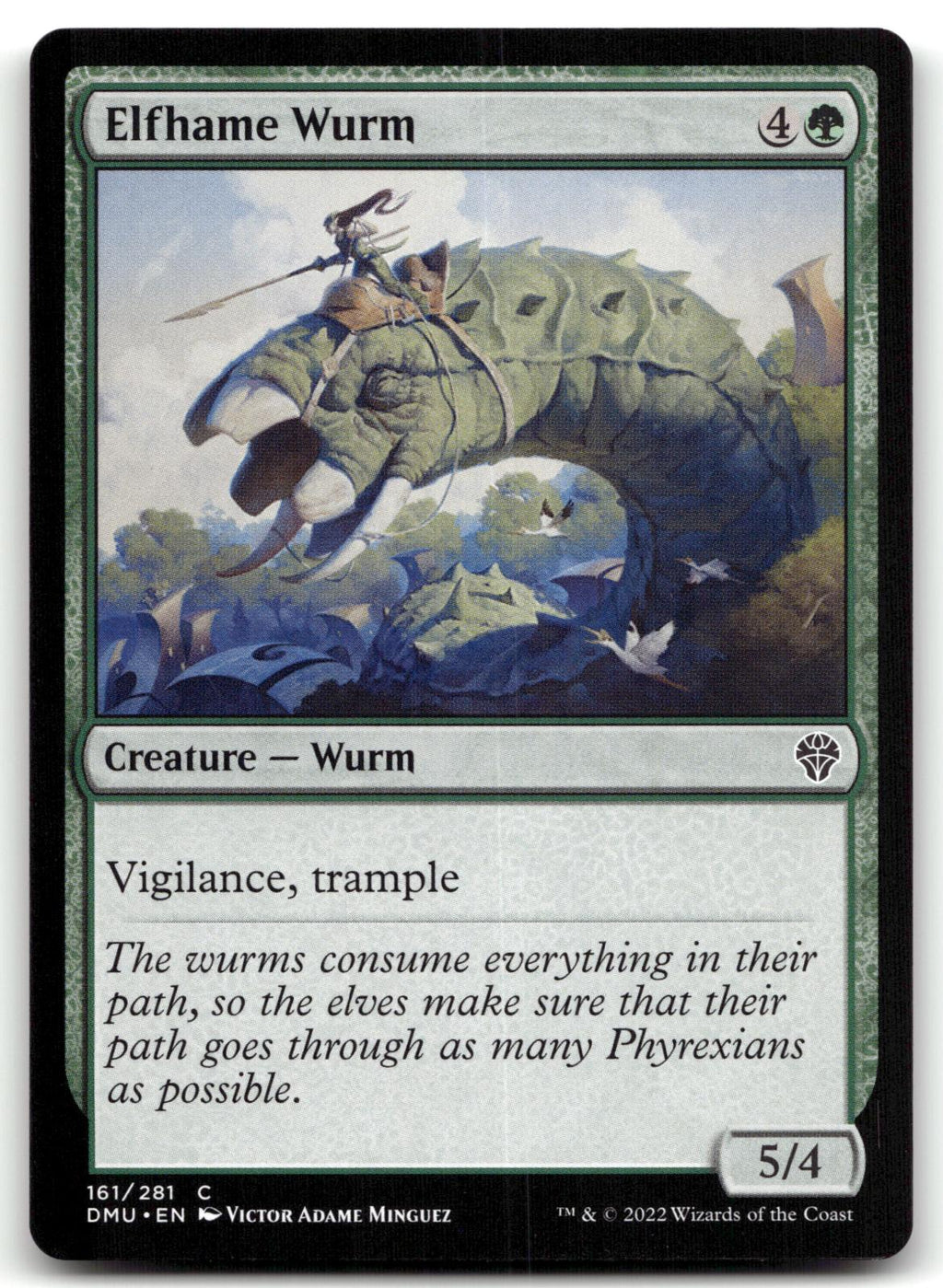 Elfhame Wurm 161 Common Dominaria United Magic: The Gathering Near Mint