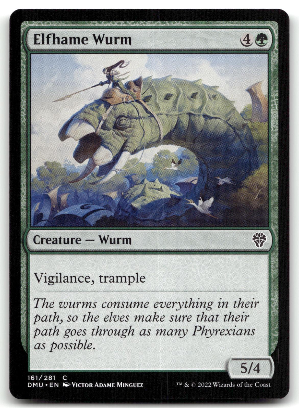 Elfhame Wurm 161 Common Dominaria United Magic: The Gathering Near Mint