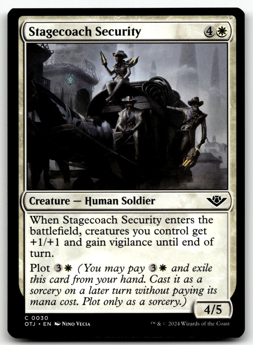 Stagecoach Security 30 Outlaws of Thunder Junction Magic: The Gathering NM