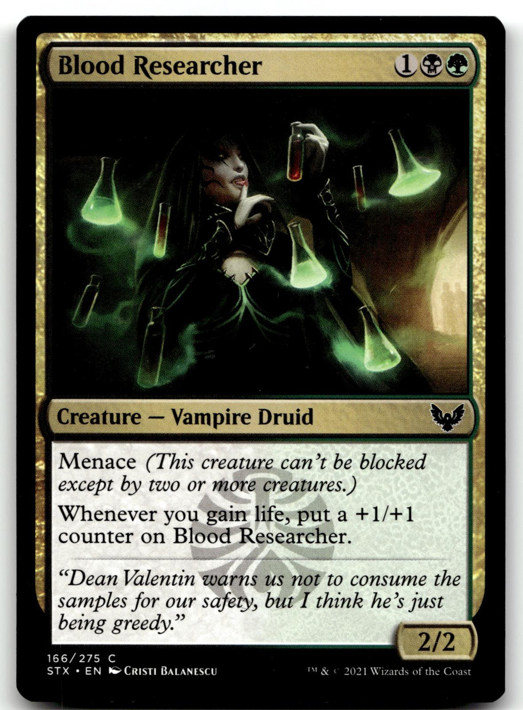 Blood Researcher 166 Common Strixhaven: School of Mages Magic: The Gathering NM