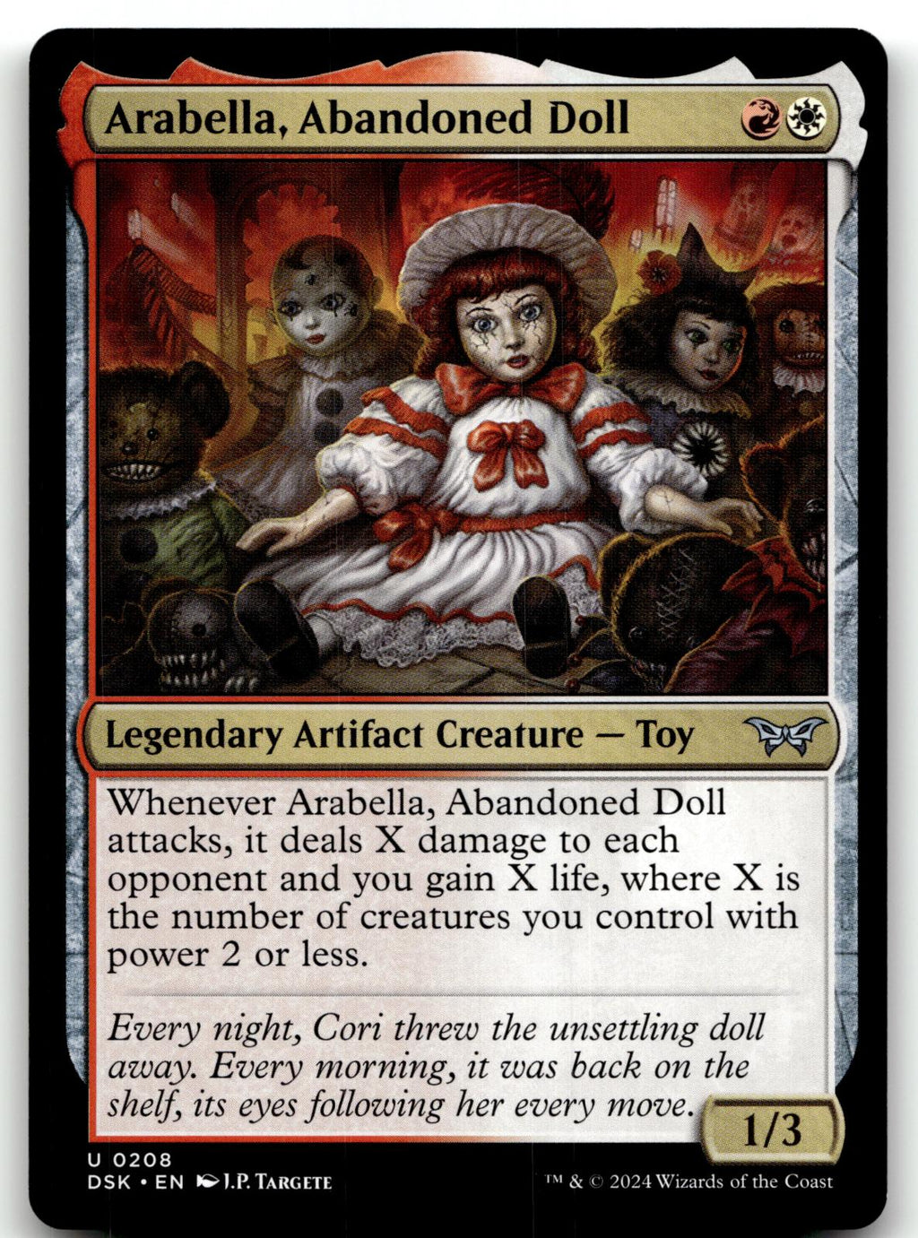 Arabella, Abandoned Doll 208 Duskmourn: House of Horror Magic: The Gathering NM