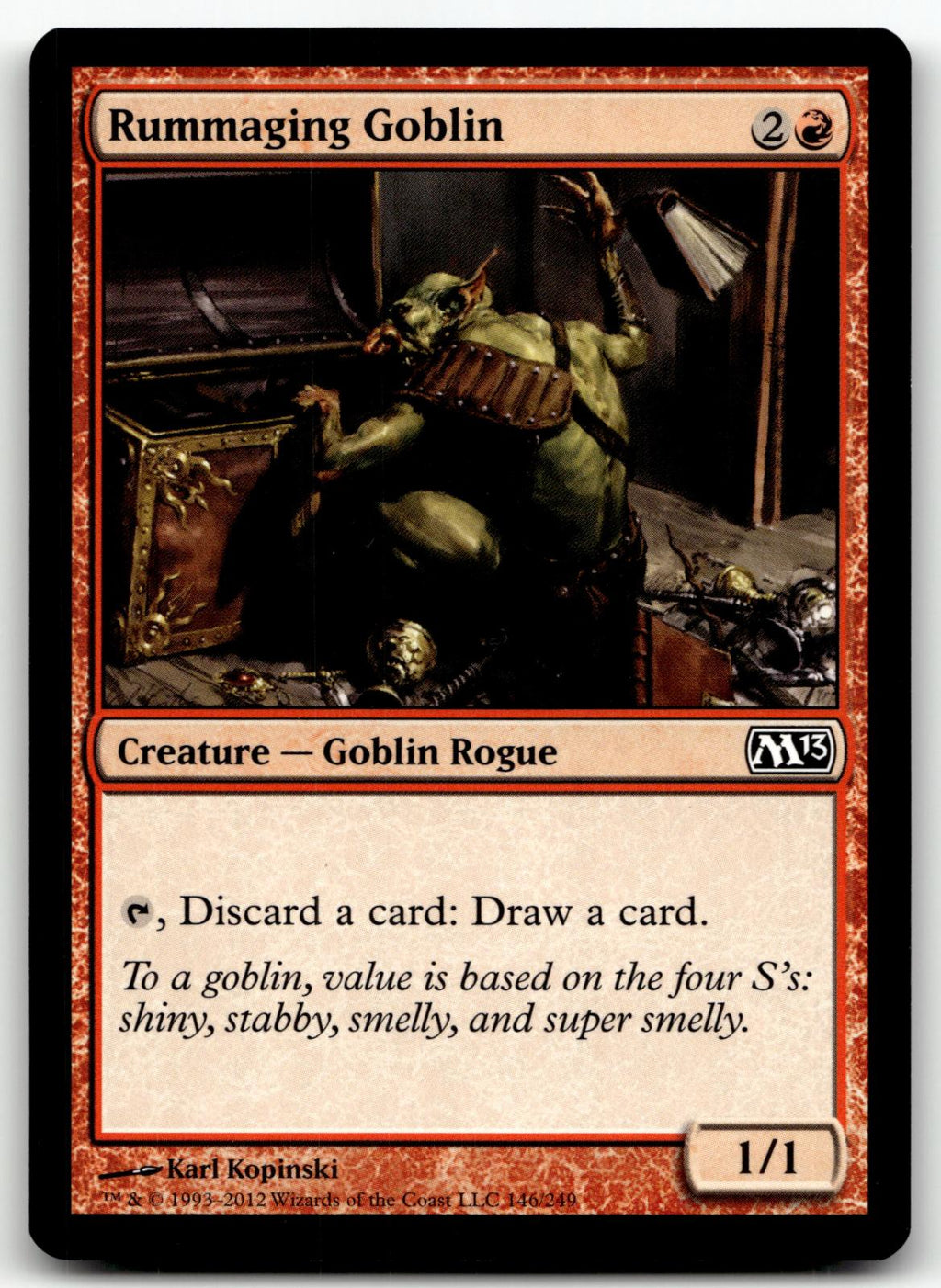 Rummaging Goblin 146 Common Magic 2013 (M13) Magic: The Gathering Near Mint