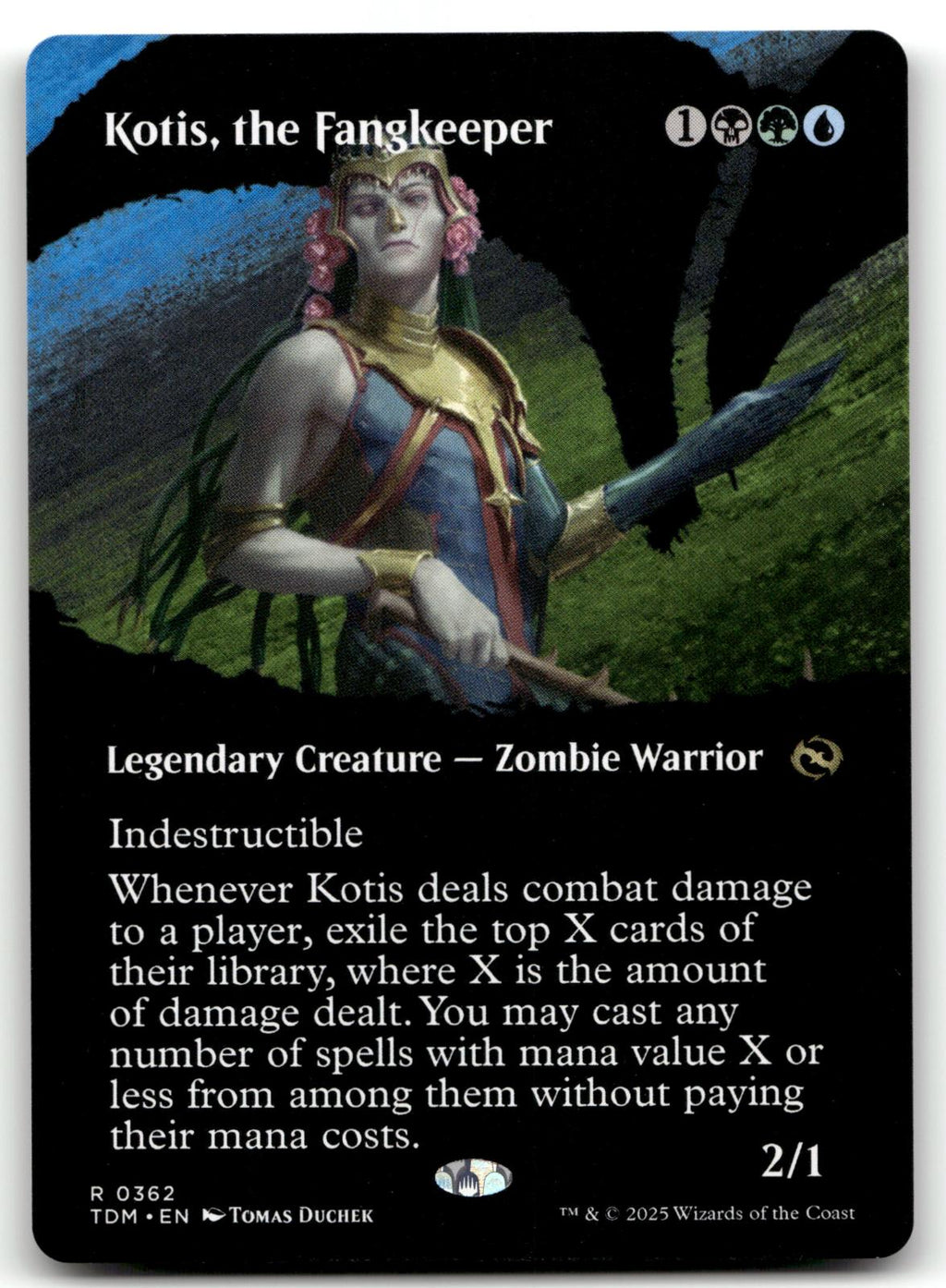 Kotis, the Fangkeeper (Borderless) 362 Tarkir: Dragonstorm Magic: The Gathering 