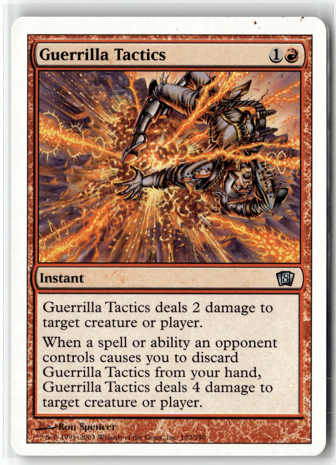 Guerrilla Tactics 192 Uncommon 8th Edition Magic: The Gathering Near Mint