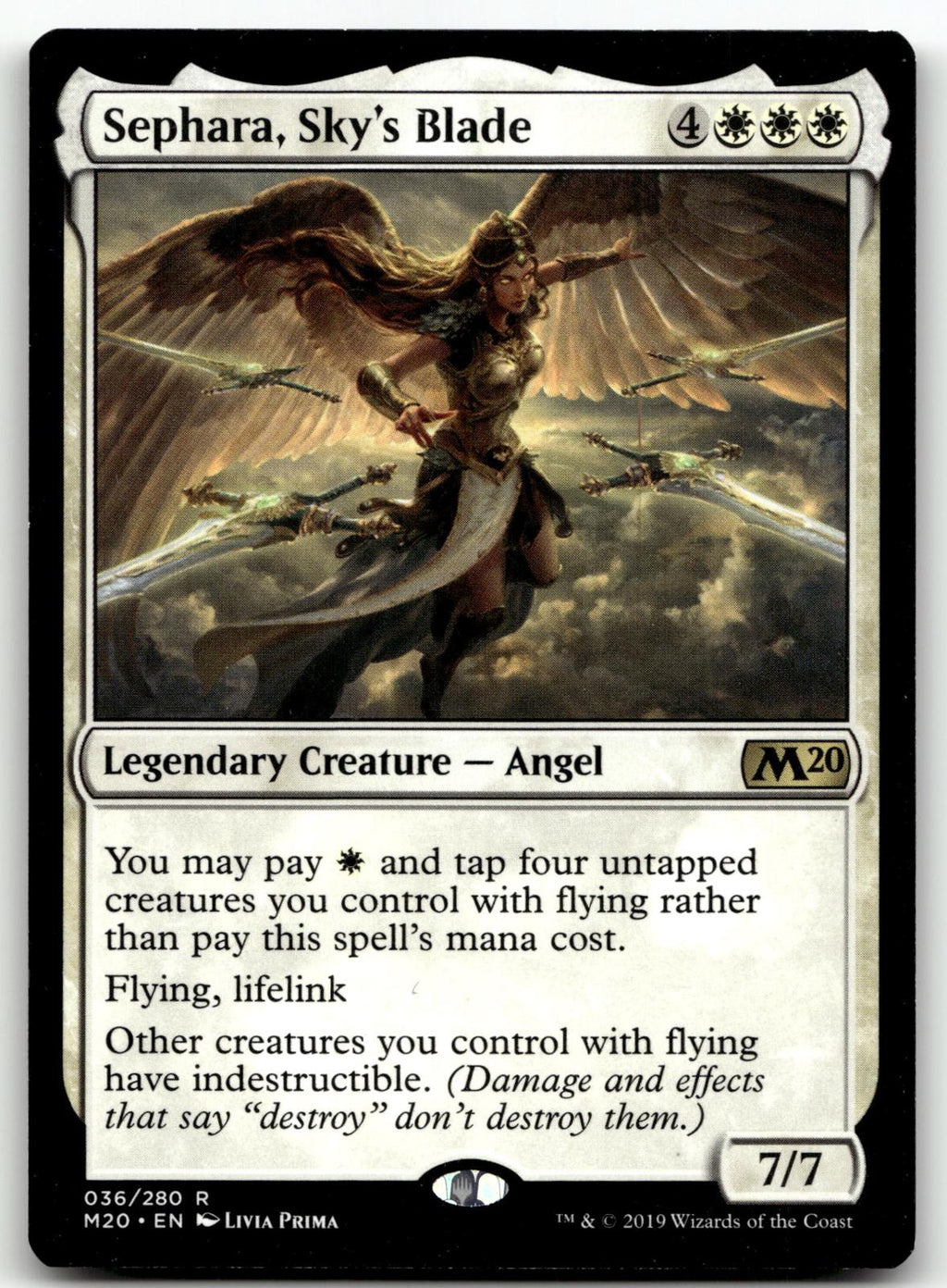 Sephara, Sky's Blade 36 Rare Core Set 2020 Magic: The Gathering Near Mint