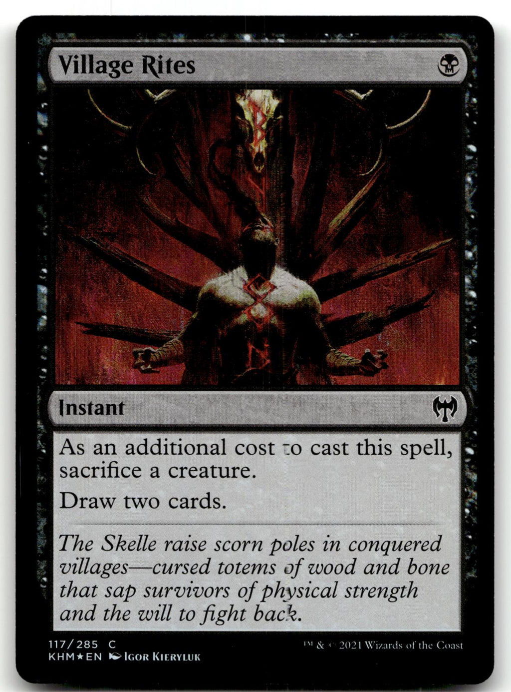 Village Rites 117 Common Kaldheim Magic: The Gathering Foil Near Mint