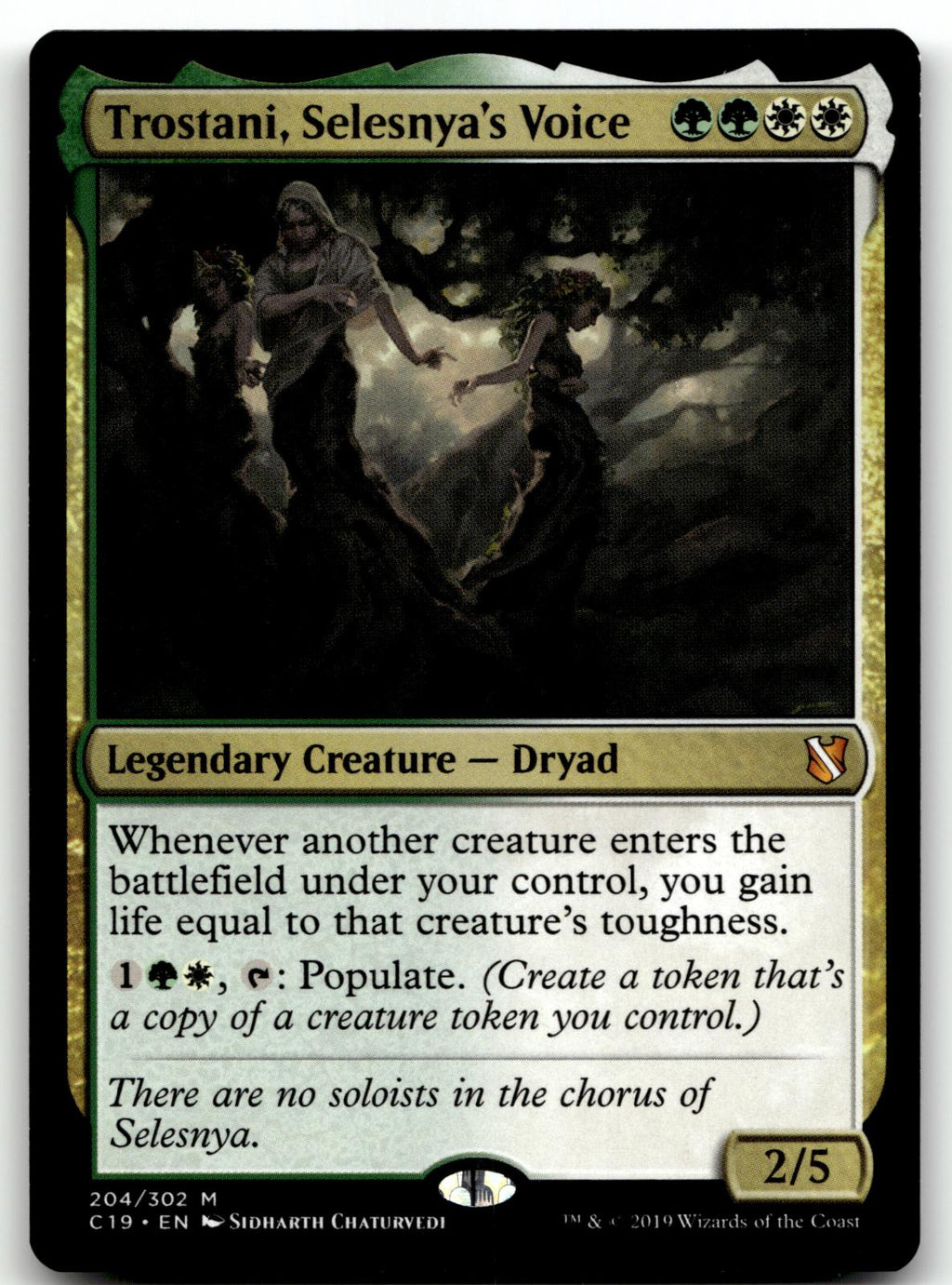 Trostani, Selesnya's Voice 204 Mythic Commander 2019 Magic: The Gathering NM