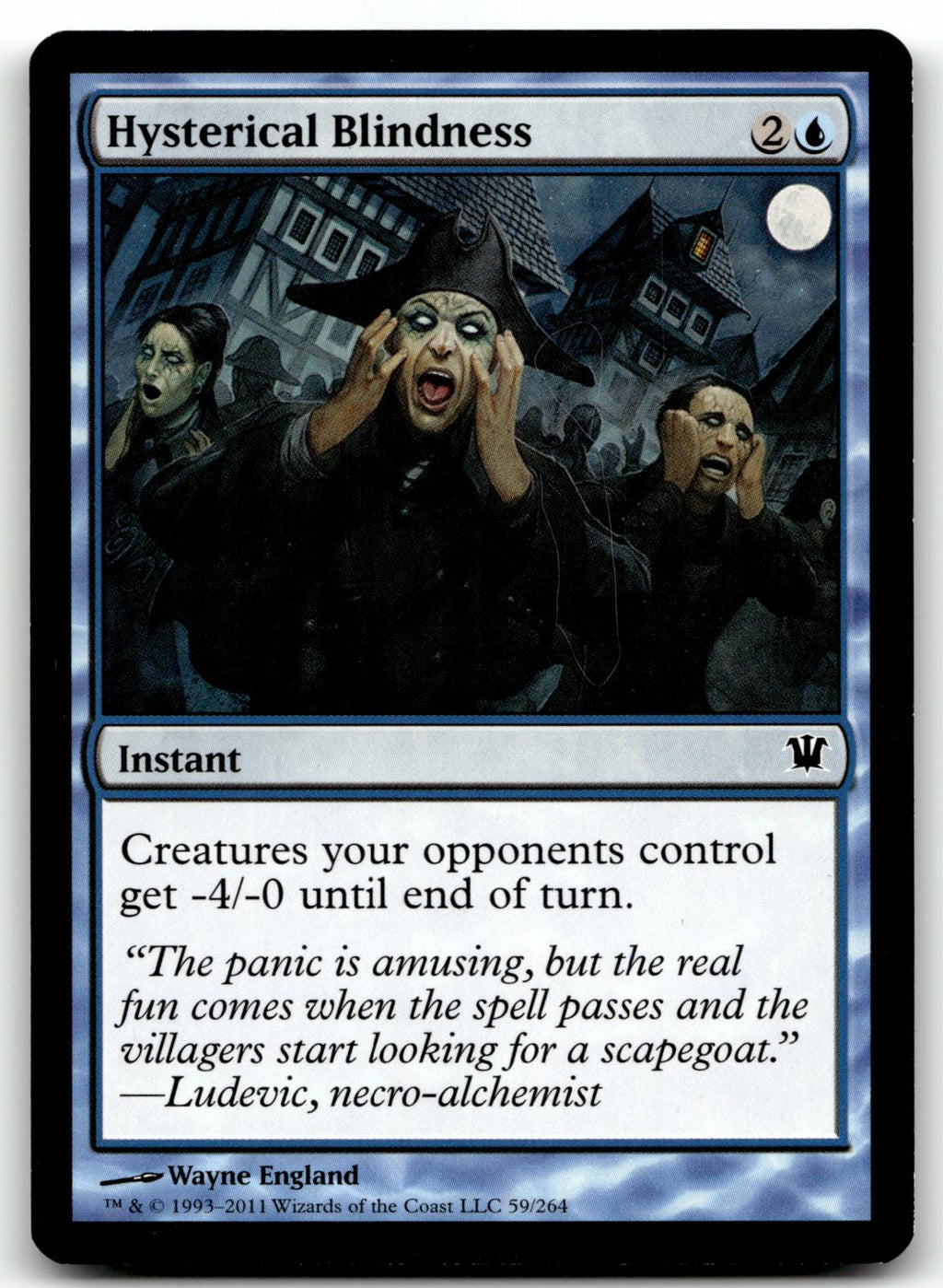 Hysterical Blindness 59 Common Innistrad Magic: The Gathering Near Mint