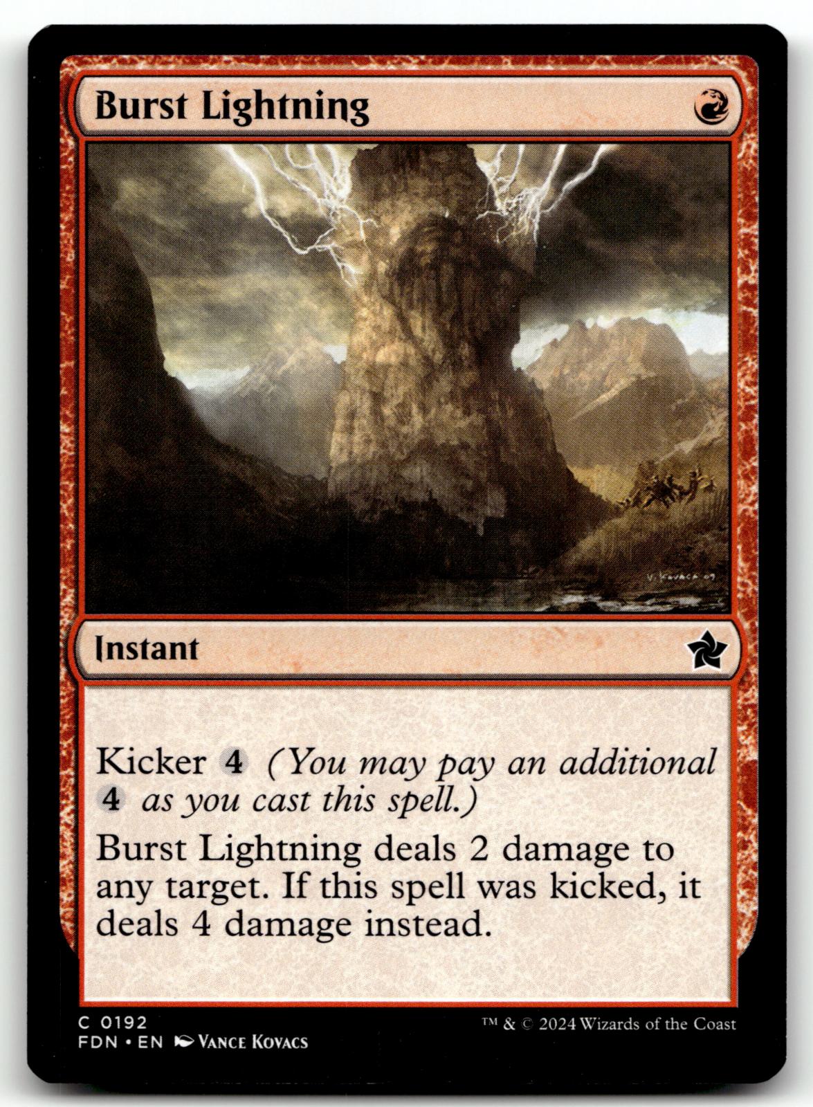 Burst Lightning 192 Common Foundations Magic: The Gathering Near Mint