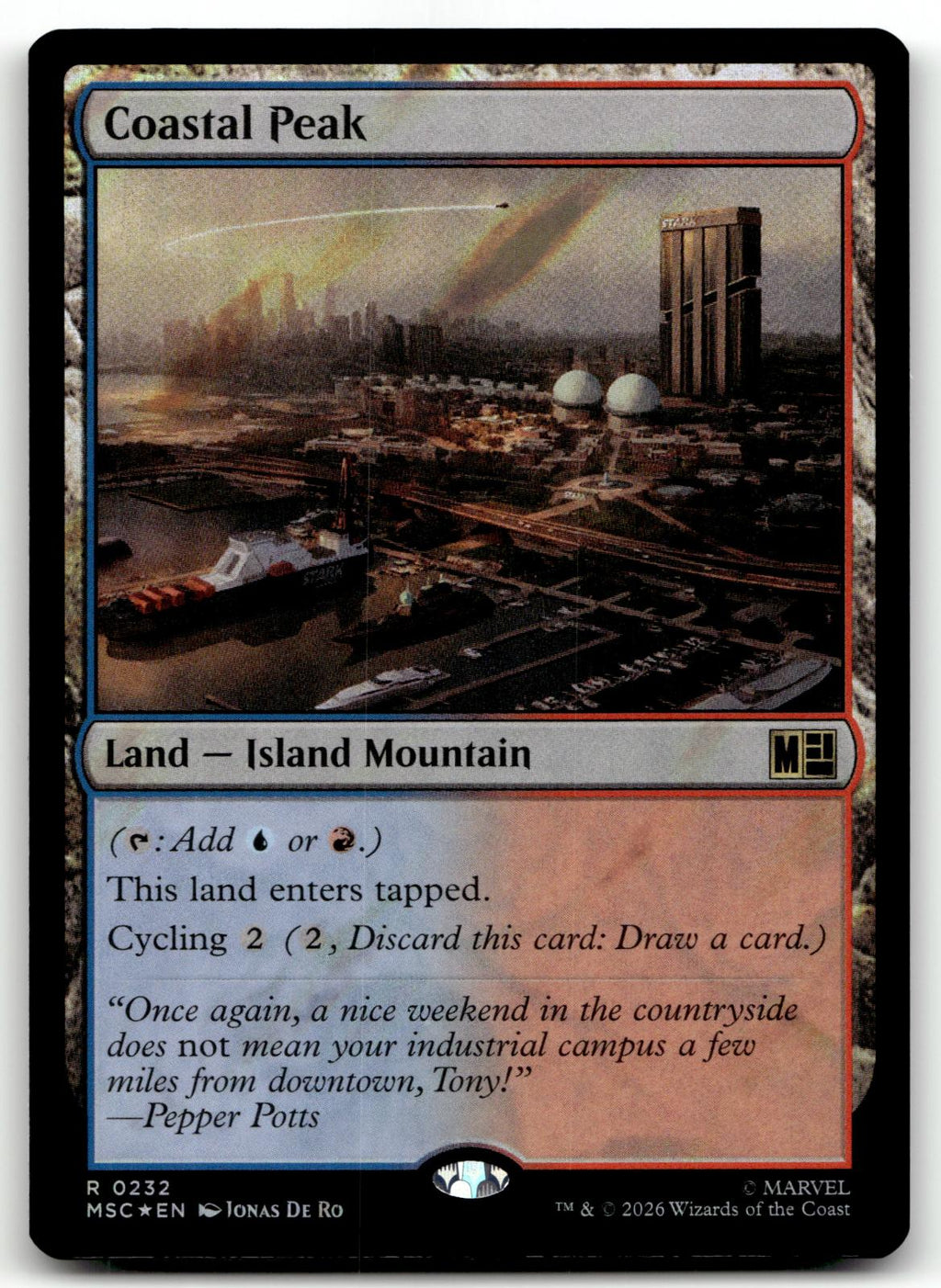 Coastal Peak 232 Rare Commander: Marvel Super Heroes Magic: The Gathering NM
