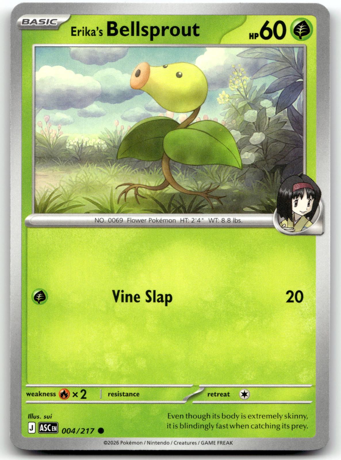 Erika's Bellsprout 004/217 Common Ascended Heroes Pokemon Near Mint