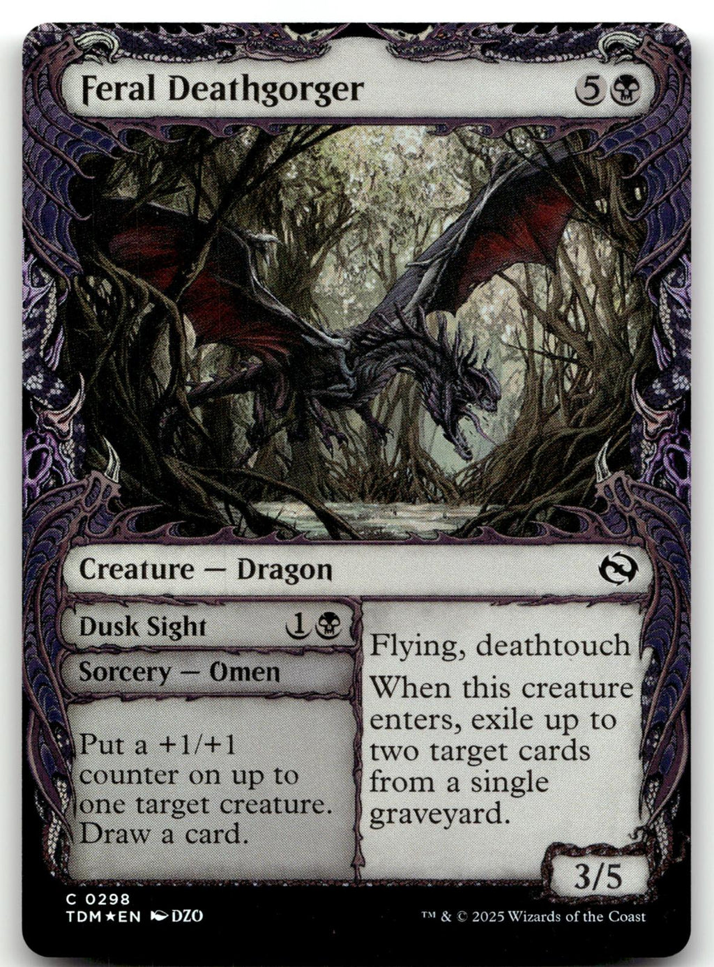 Feral Deathgorger (Showcase) 298 Tarkir: Dragonstorm Magic: The Gathering Foil NM