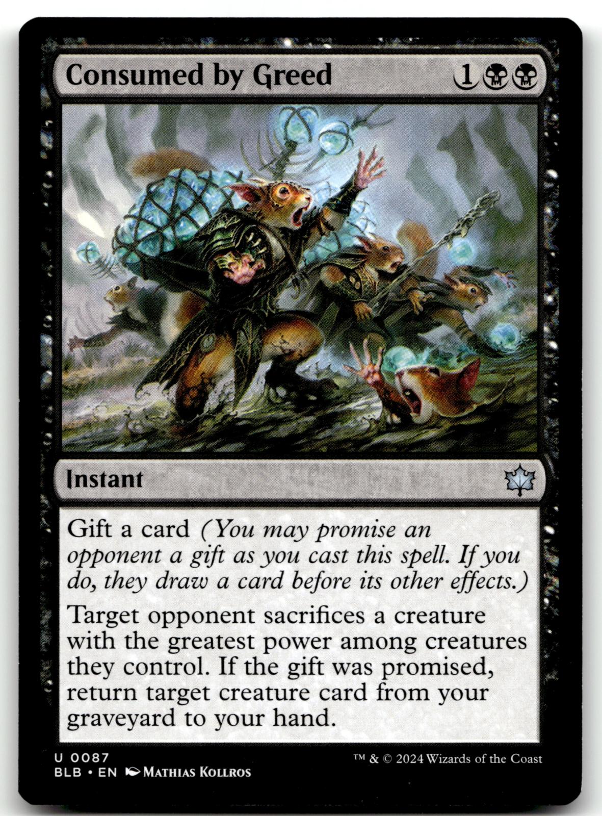 Consumed by Greed 87 Uncommon Bloomburrow Magic: The Gathering Near Mint