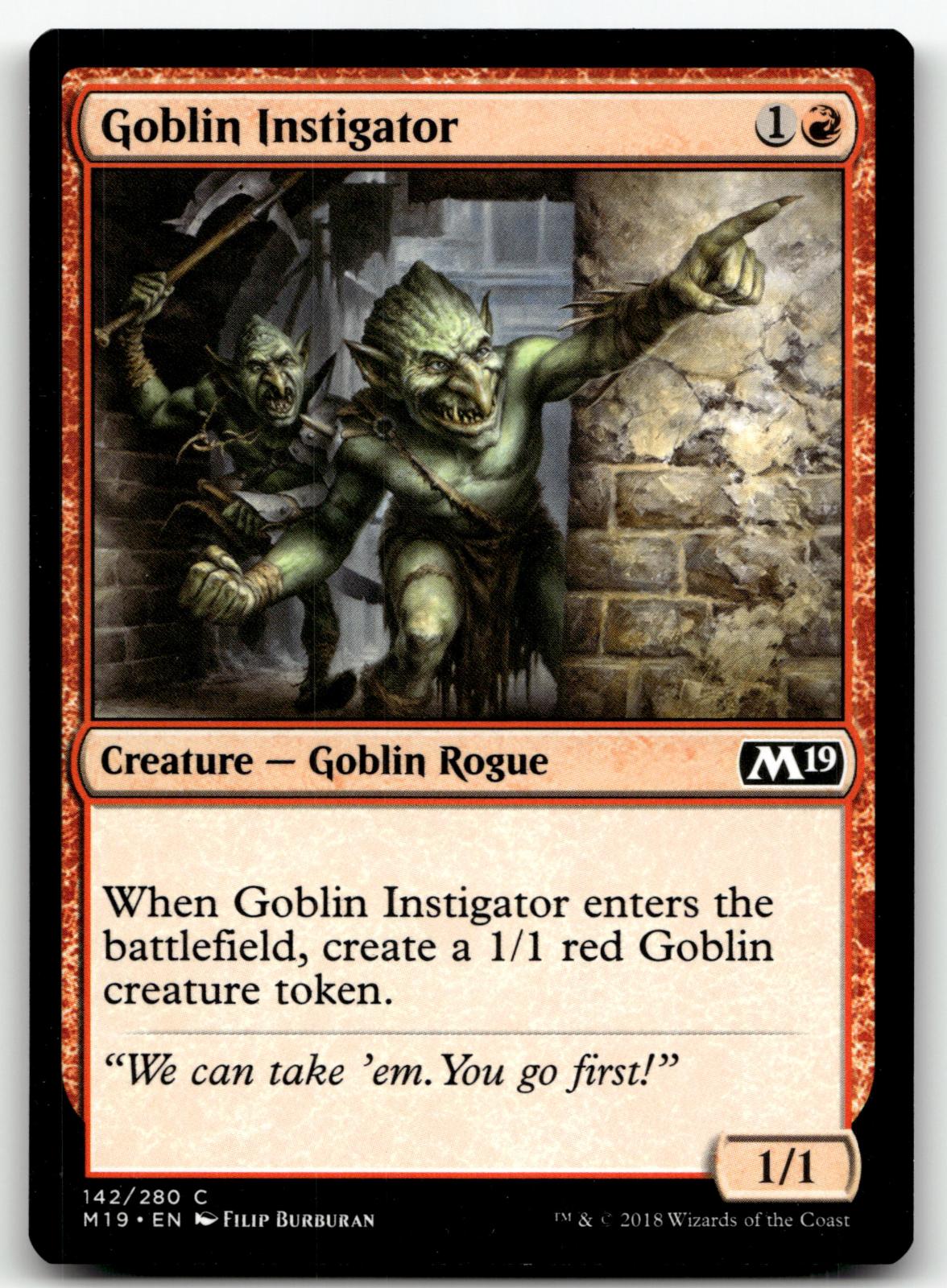 Goblin Instigator 142 Common Core Set 2019 Magic: The Gathering Near Mint