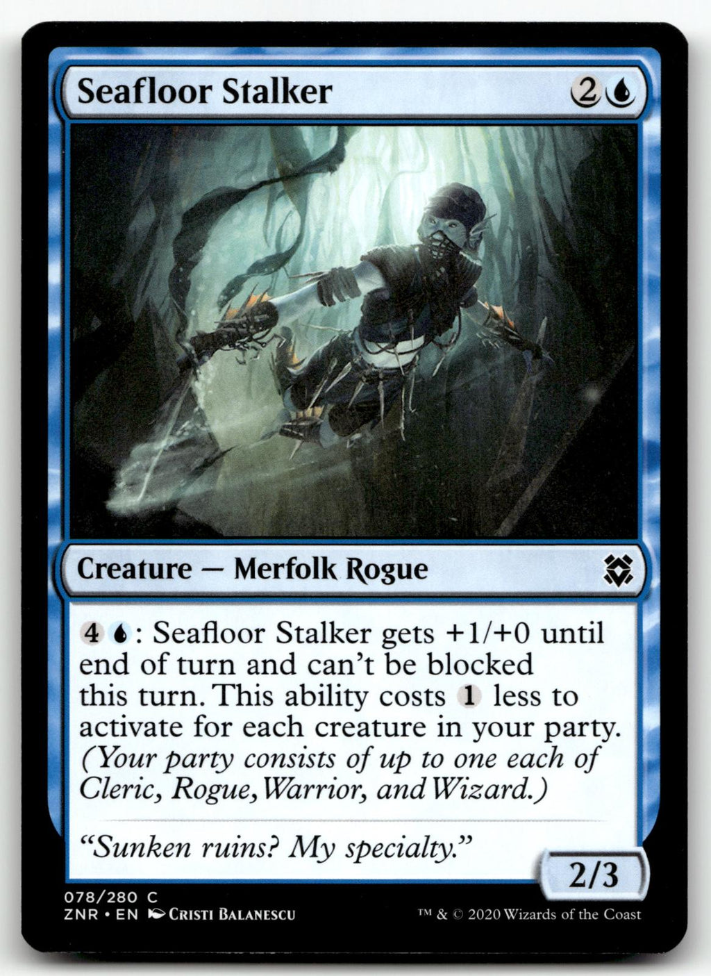 Seafloor Stalker 78 Common Zendikar Rising Magic: The Gathering Near Mint
