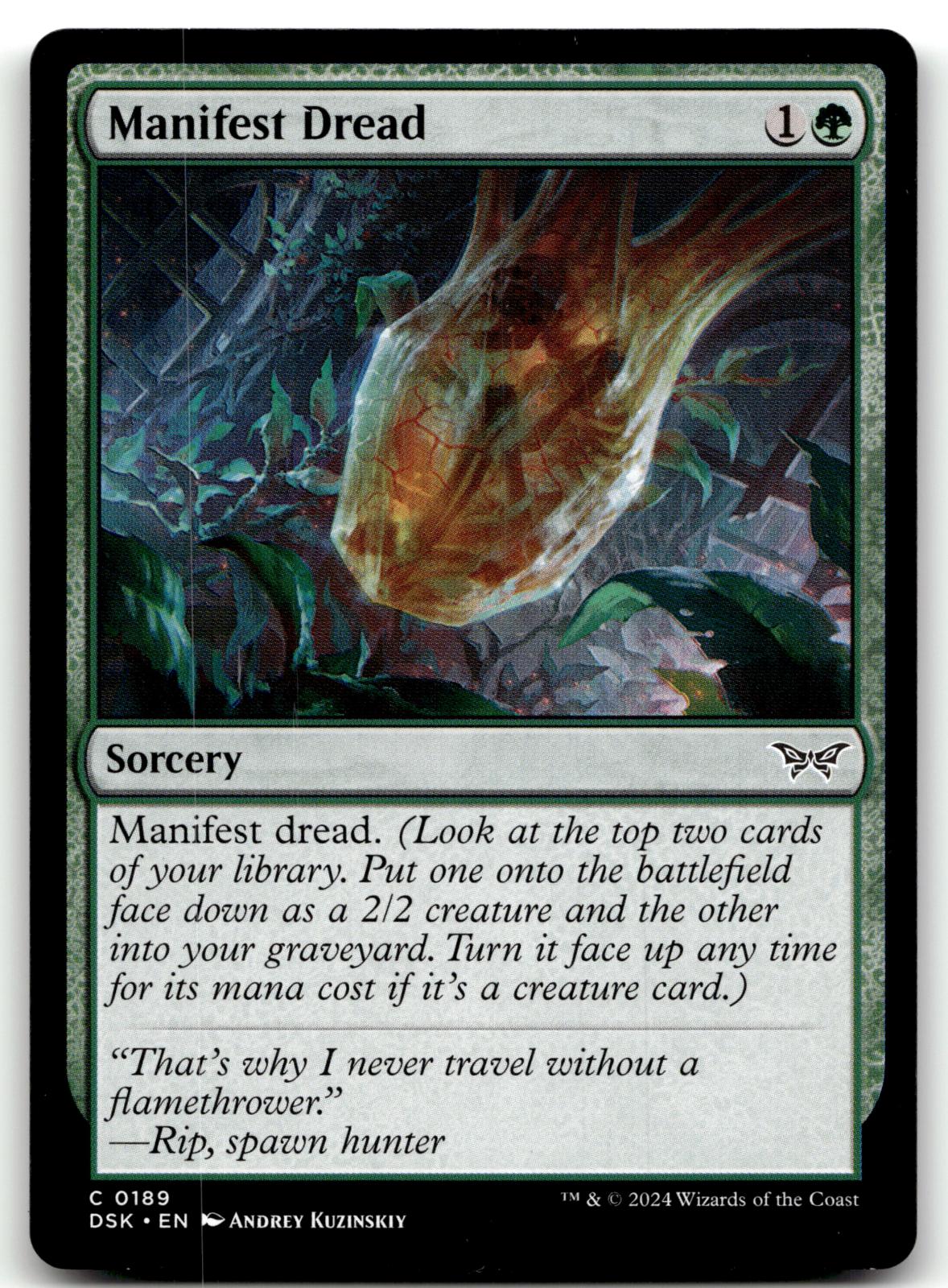 Manifest Dread 189 Common Duskmourn: House of Horror Magic: The Gathering NM