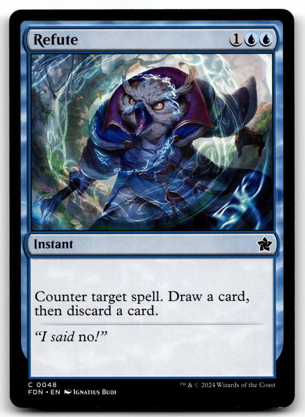 Refute 48 Common Foundations Magic: The Gathering Near Mint