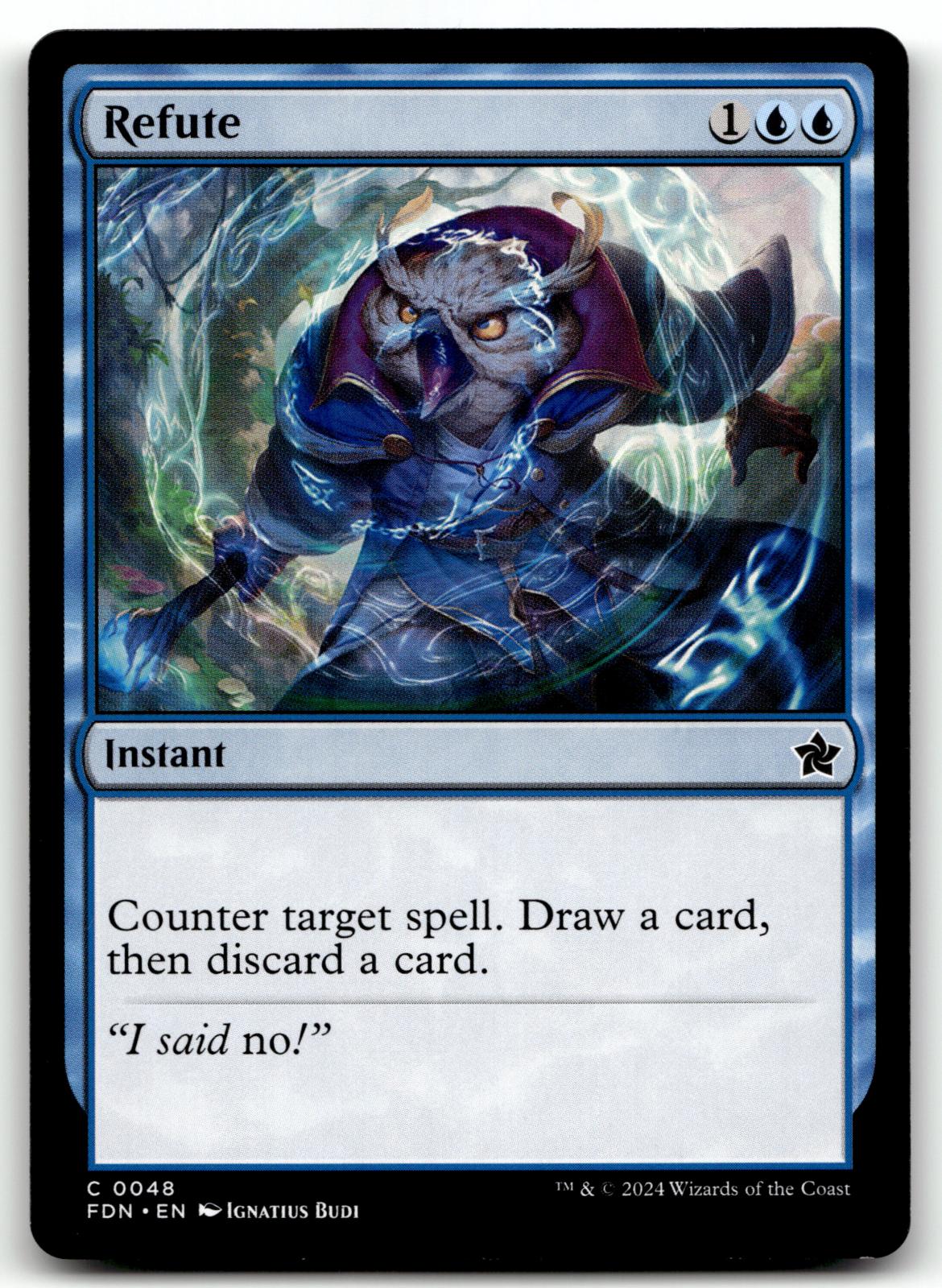 Refute 48 Common Foundations Magic: The Gathering Near Mint