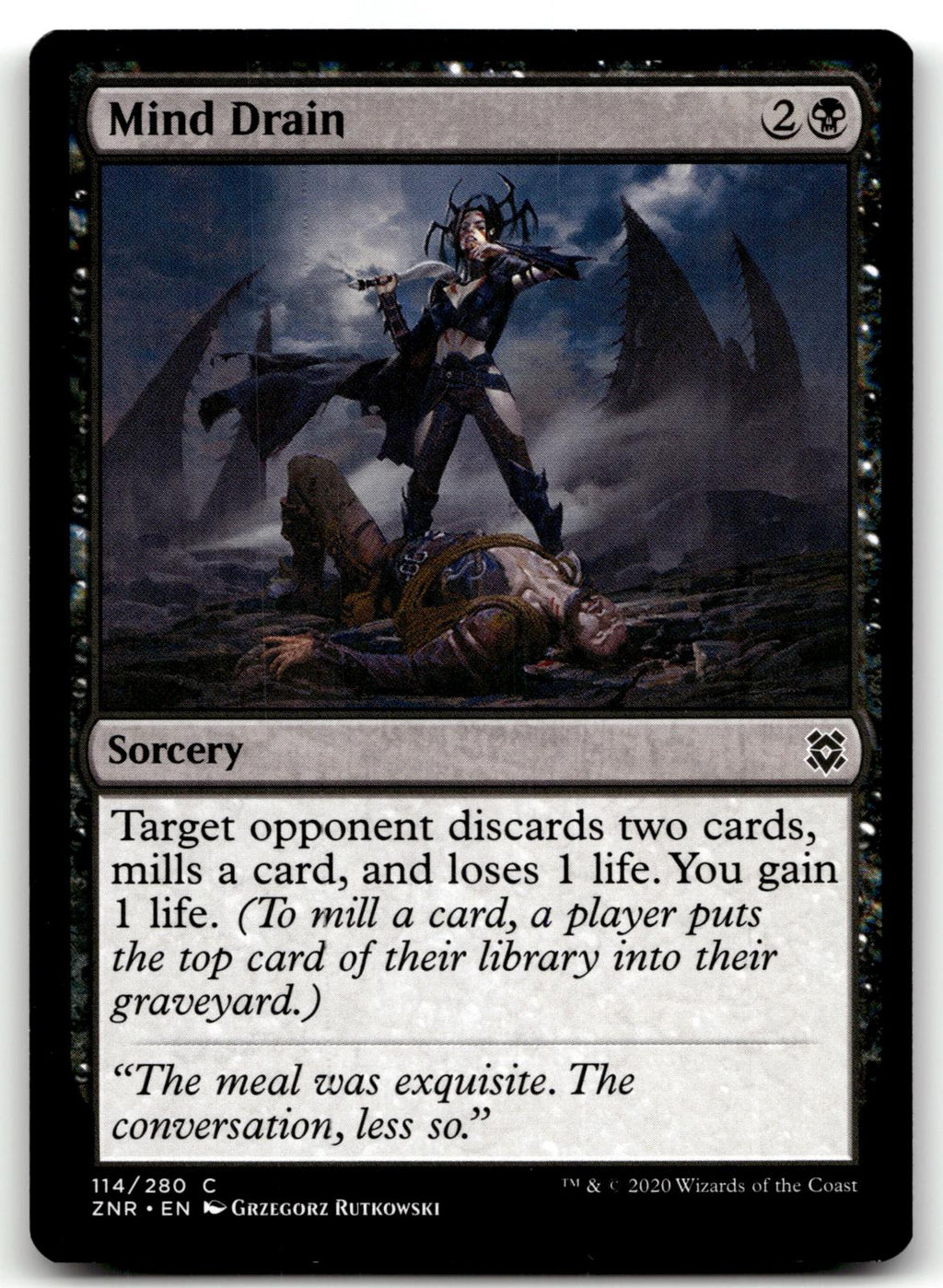 Mind Drain 114 Common Zendikar Rising Magic: The Gathering Near Mint