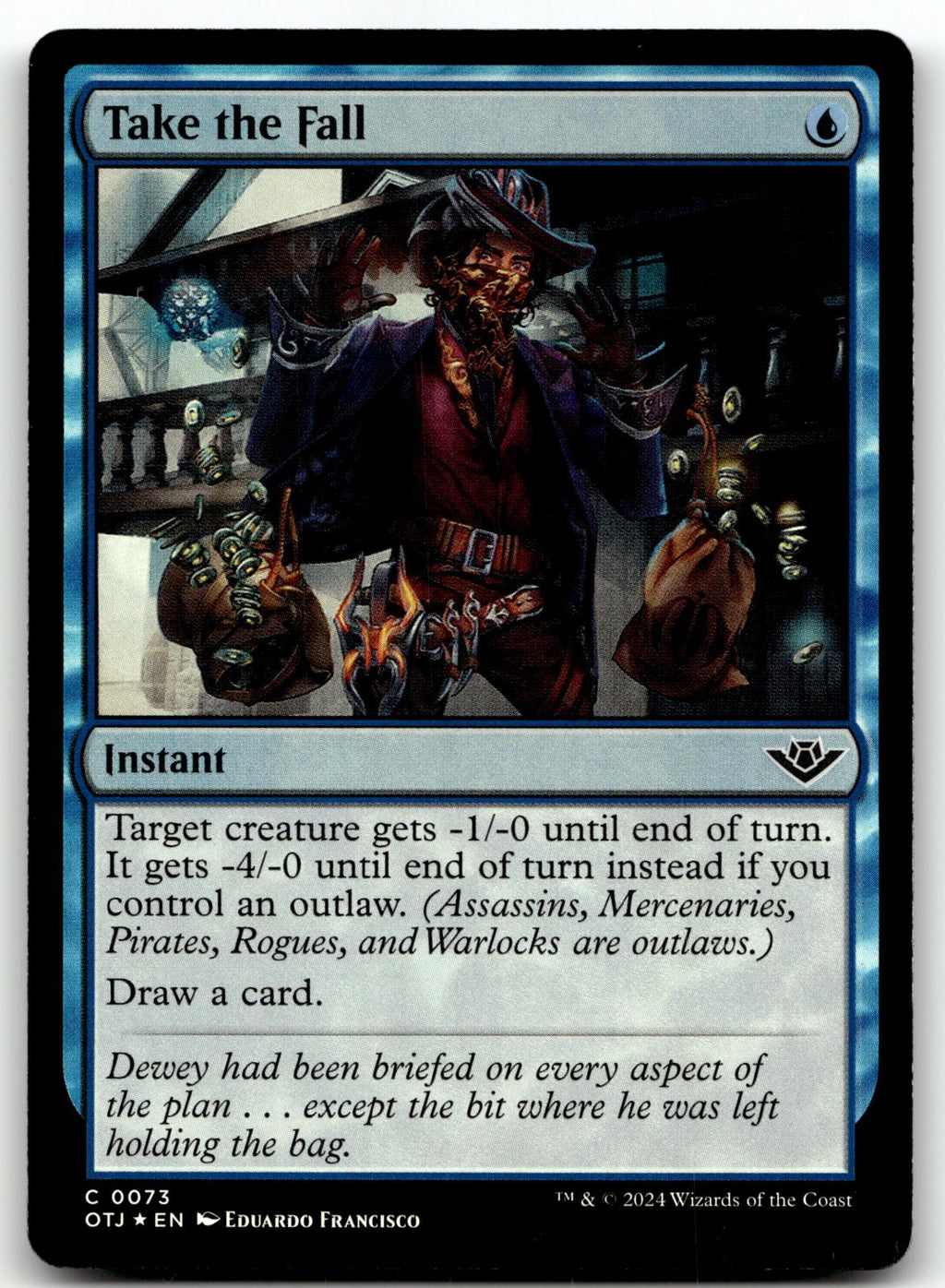 Take the Fall 73 Common Outlaws of Thunder Junction Magic: The Gathering Foil NM