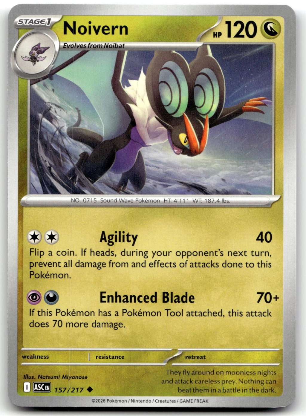 Noivern 157/217 Uncommon Ascended Heroes Pokemon Near Mint