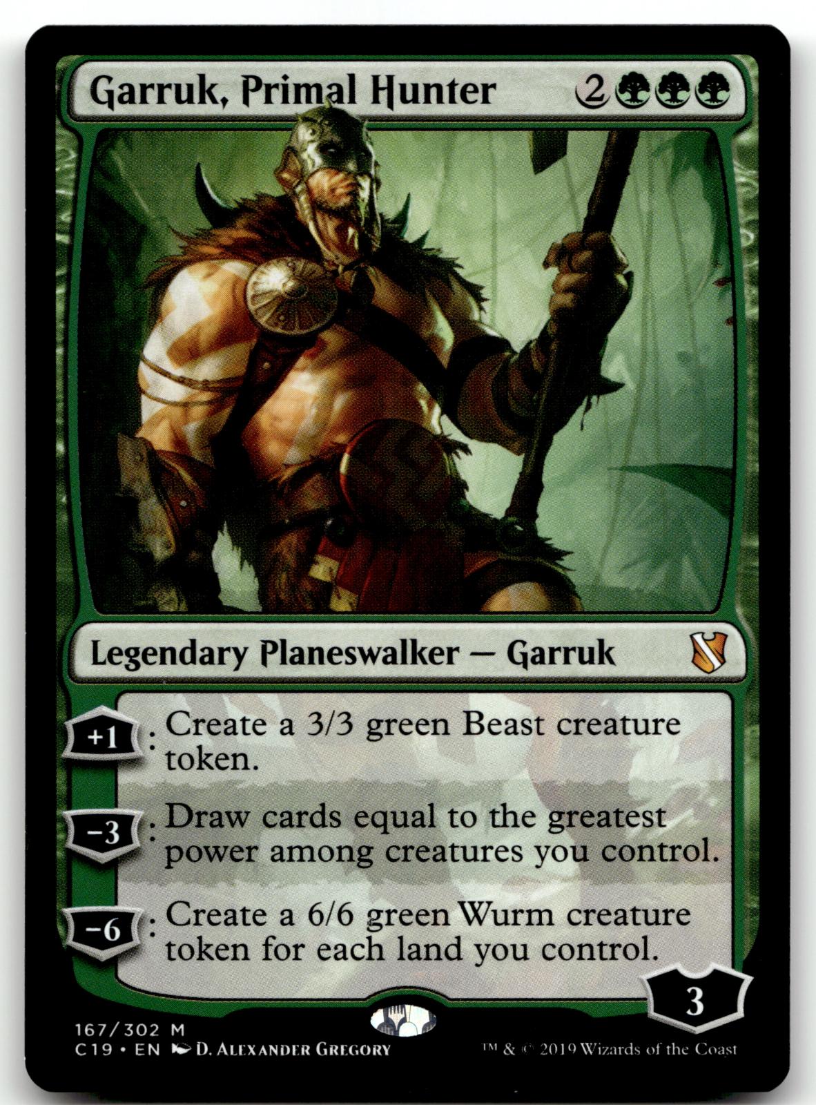 Garruk, Primal Hunter 167 Mythic Commander 2019 Magic: The Gathering Near Mint