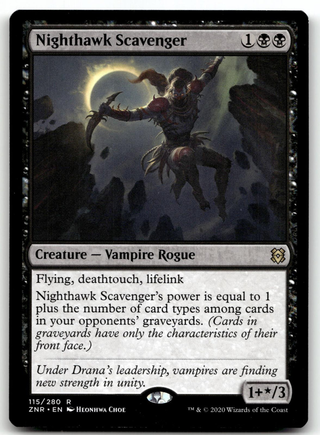Nighthawk Scavenger 115 Rare Zendikar Rising Magic: The Gathering Near Mint