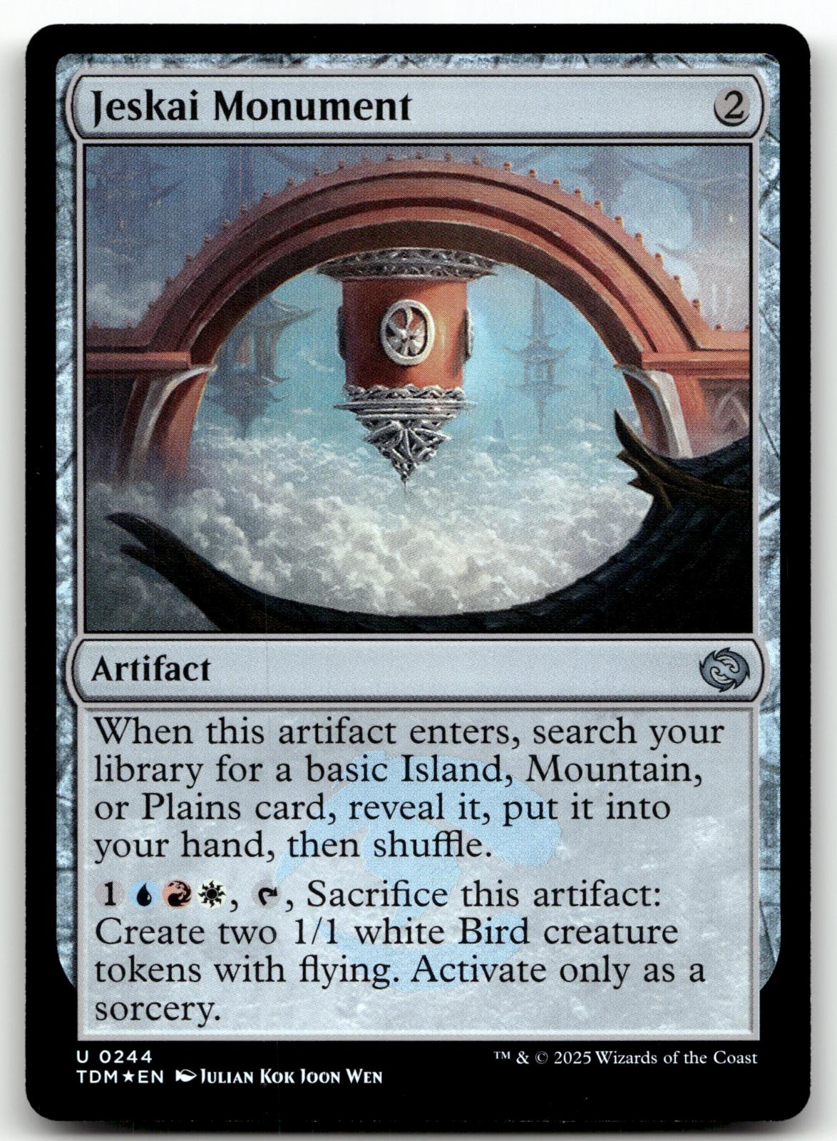 Jeskai Monument 244 Uncommon Tarkir: Dragonstorm Magic: The Gathering Foil NM