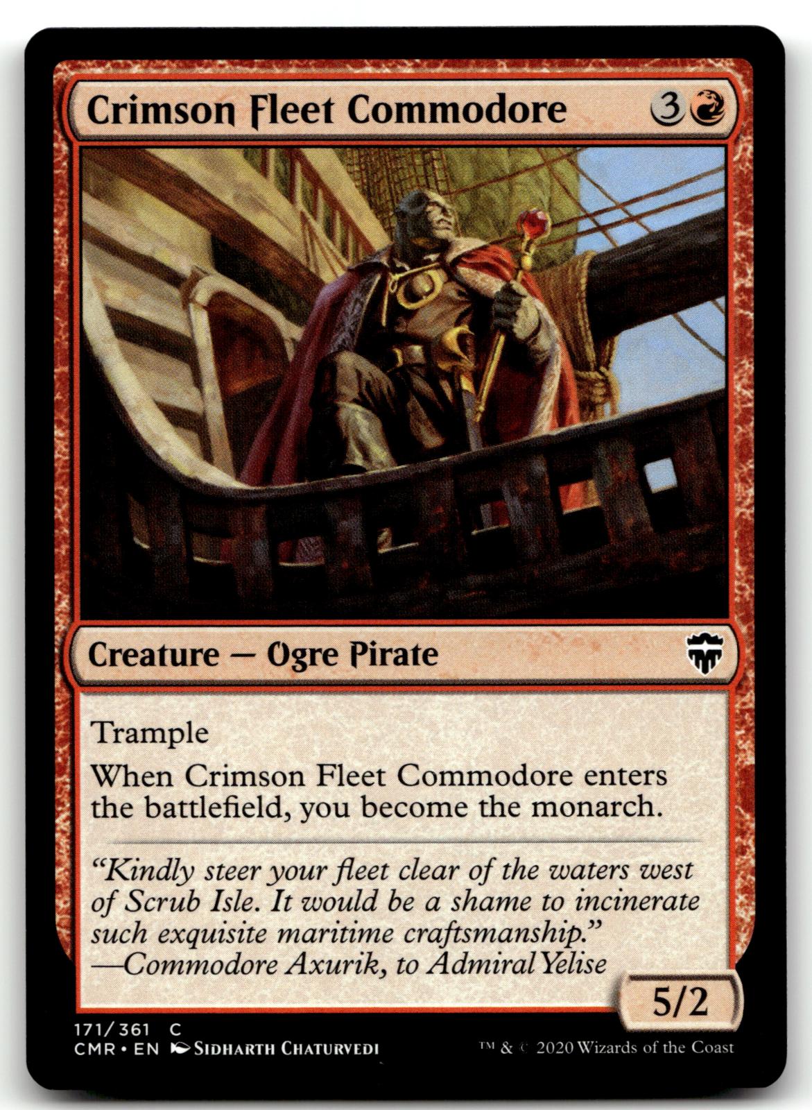 Crimson Fleet Commodore 171 Common Commander Legends Magic: The Gathering NM