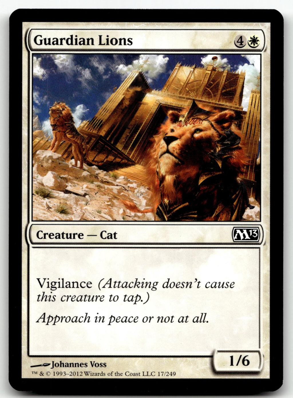 Guardian Lions 17 Common Magic 2013 (M13) Magic: The Gathering Near Mint
