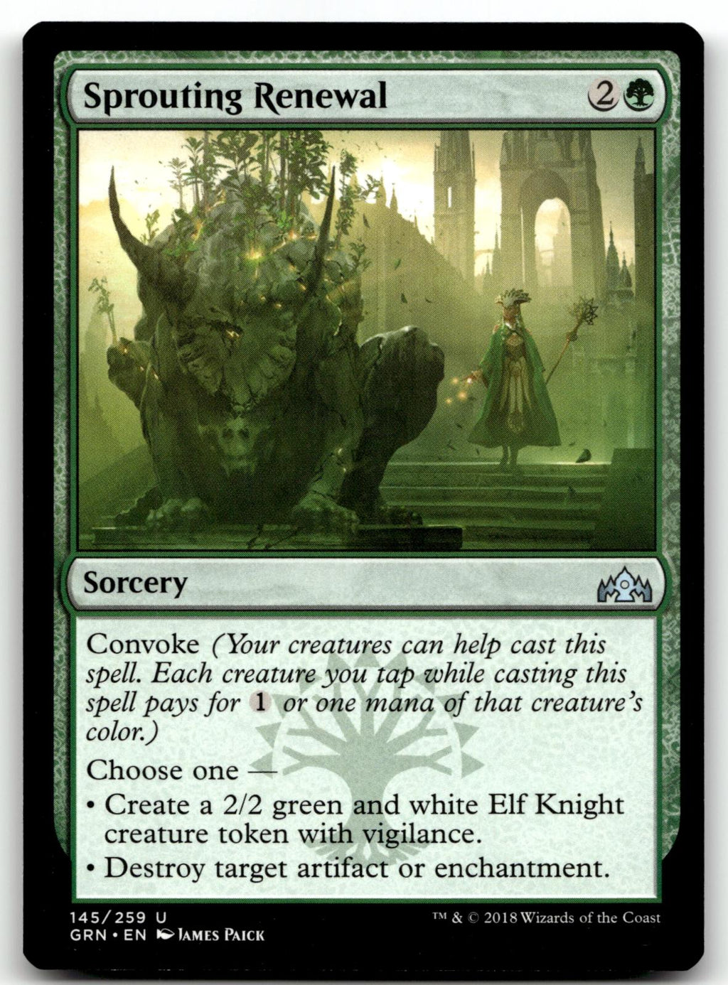 Sprouting Renewal 145 Uncommon Guilds of Ravnica Magic: The Gathering Near Mint