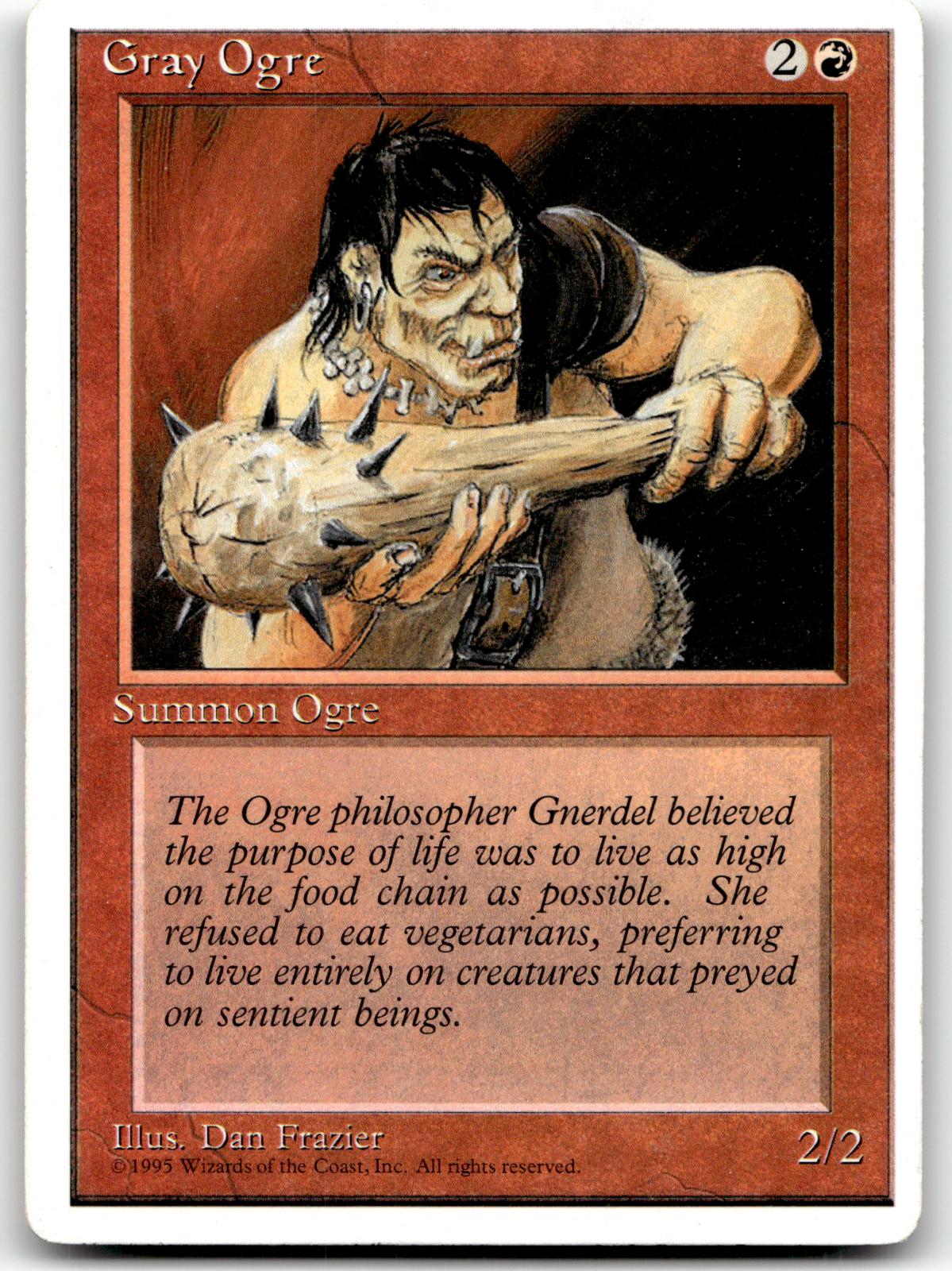 Gray Ogre Common Fourth Edition Magic: The Gathering Near Mint
