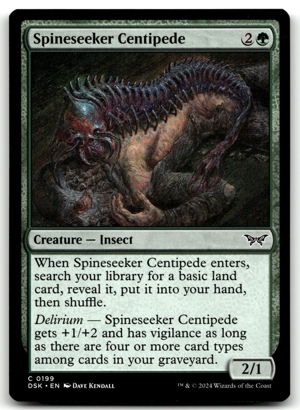 Spineseeker Centipede 199 Duskmourn: House of Horror Magic: The Gathering NM